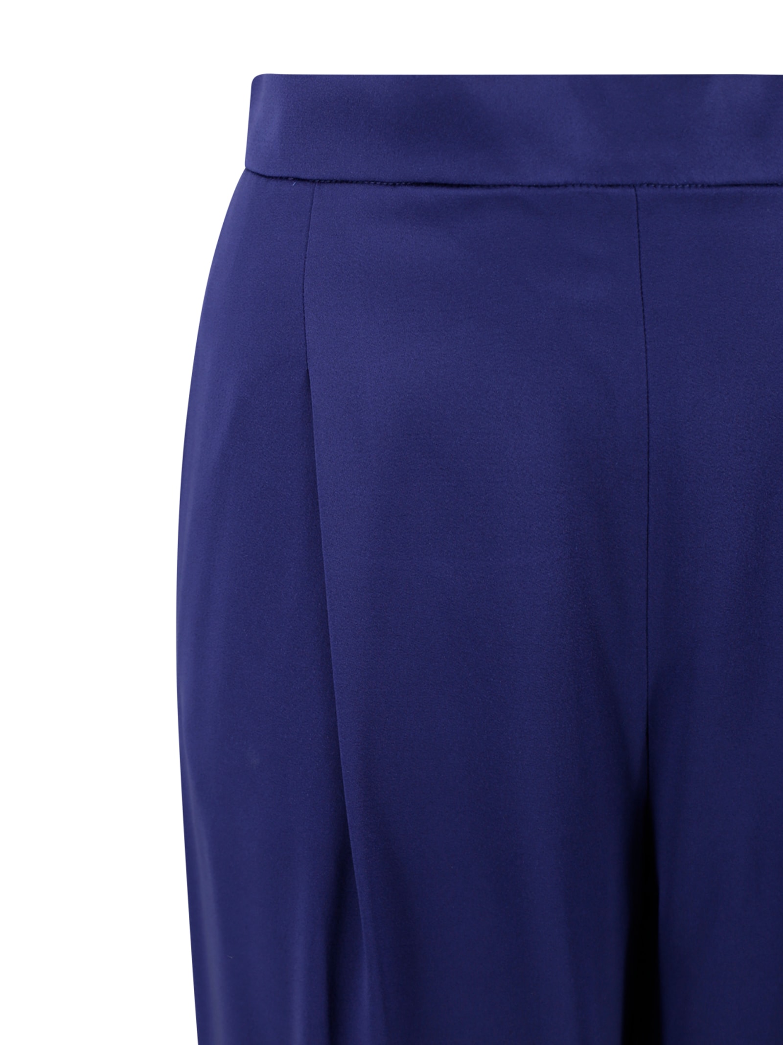 Max Mara Fluid Pants In Envers Satin In Blue