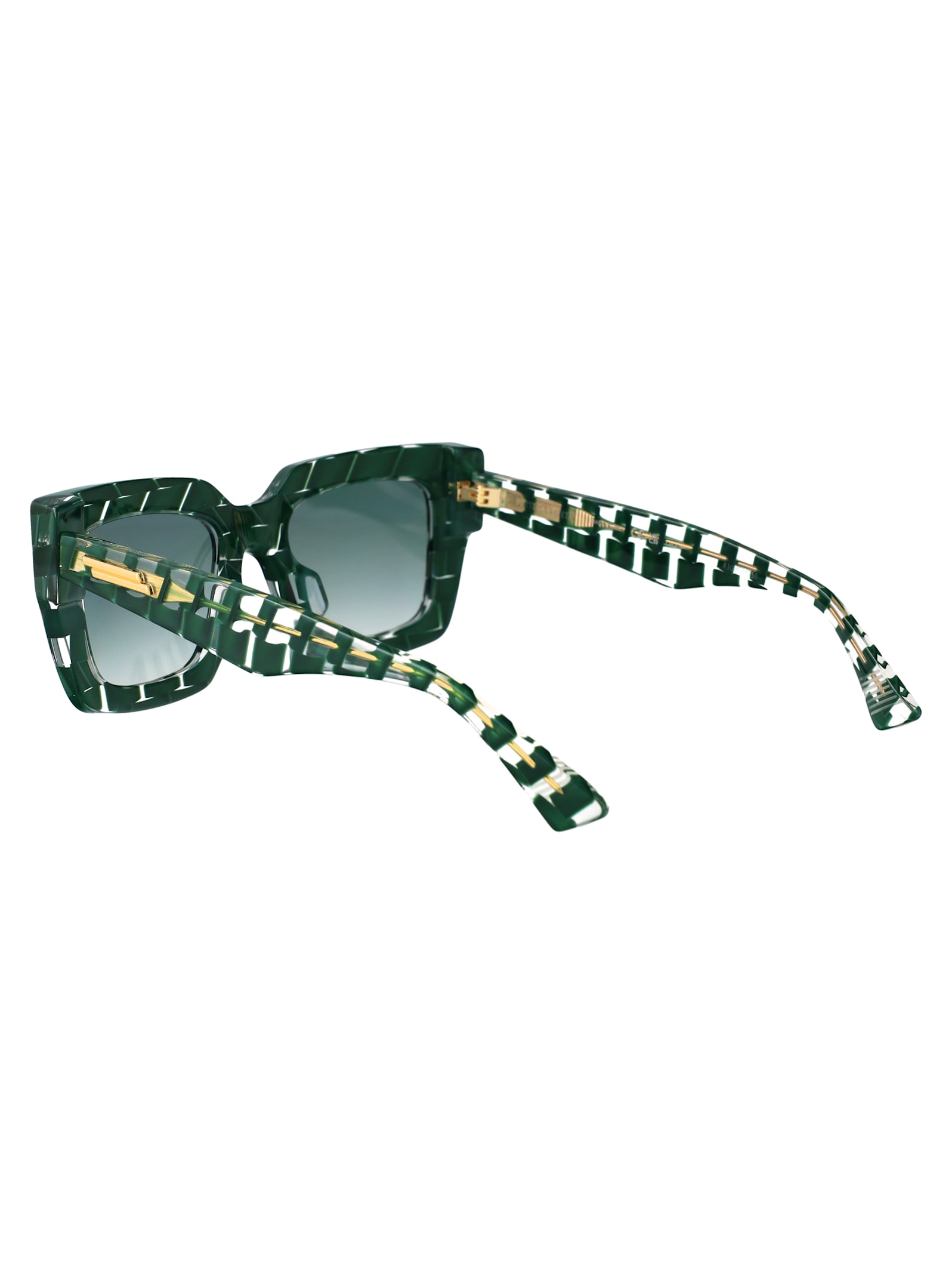 Bottega Veneta Bv1212s Sunglasses In Green-green-green