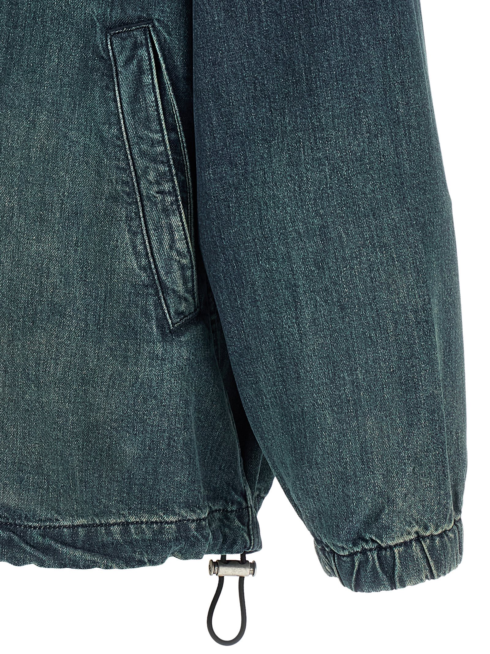 Diesel Jacket In Recycled Nylon Taslan In Blue