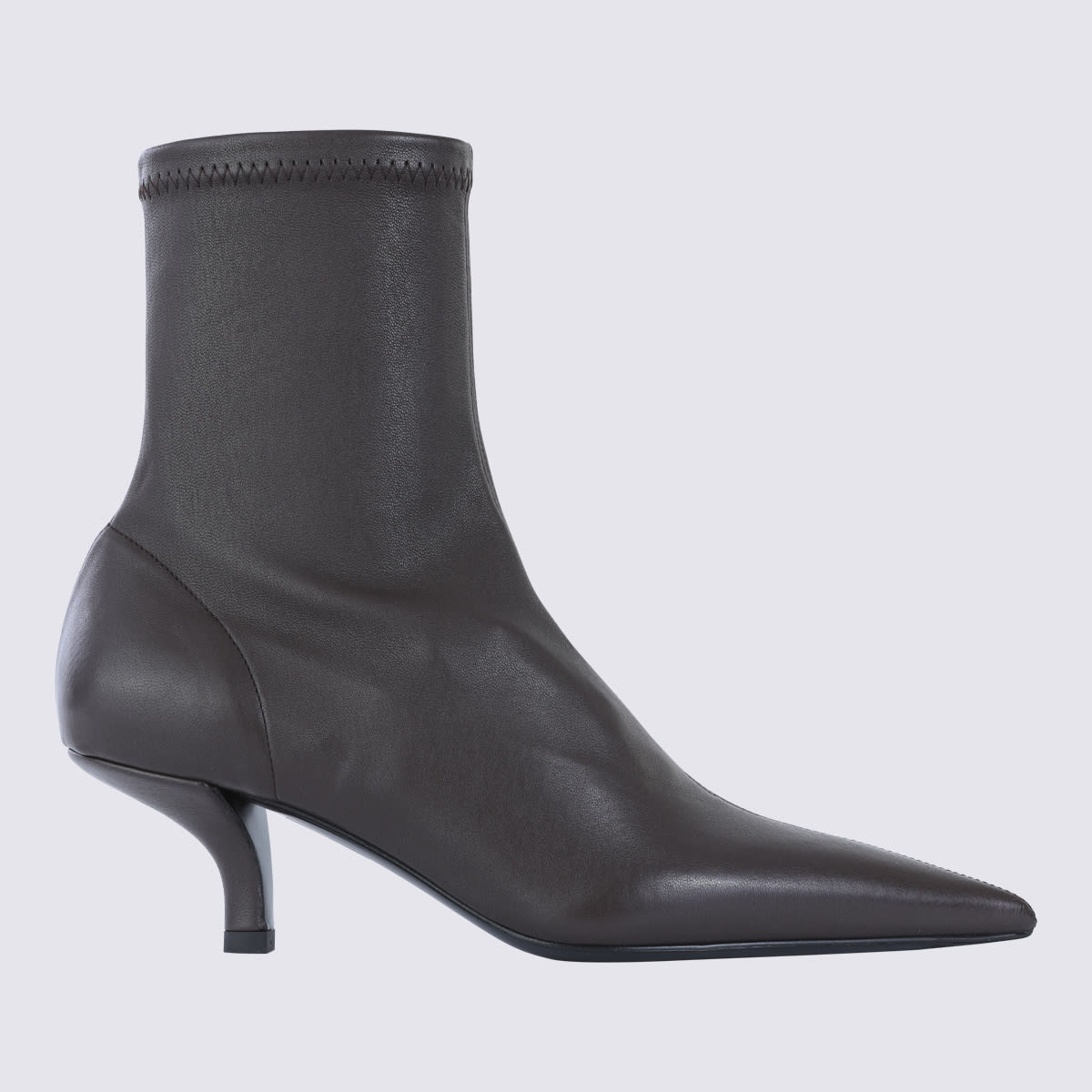 Totême Black Leather Boots In Gray