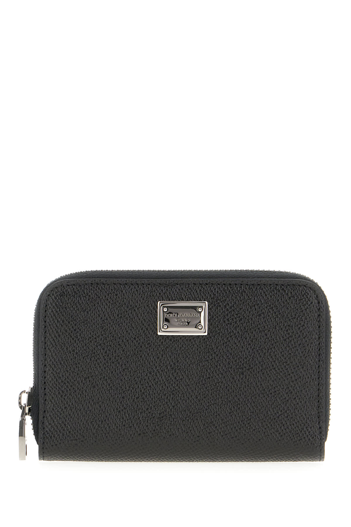 Dolce & Gabbana Black Leather Wallet In Nero