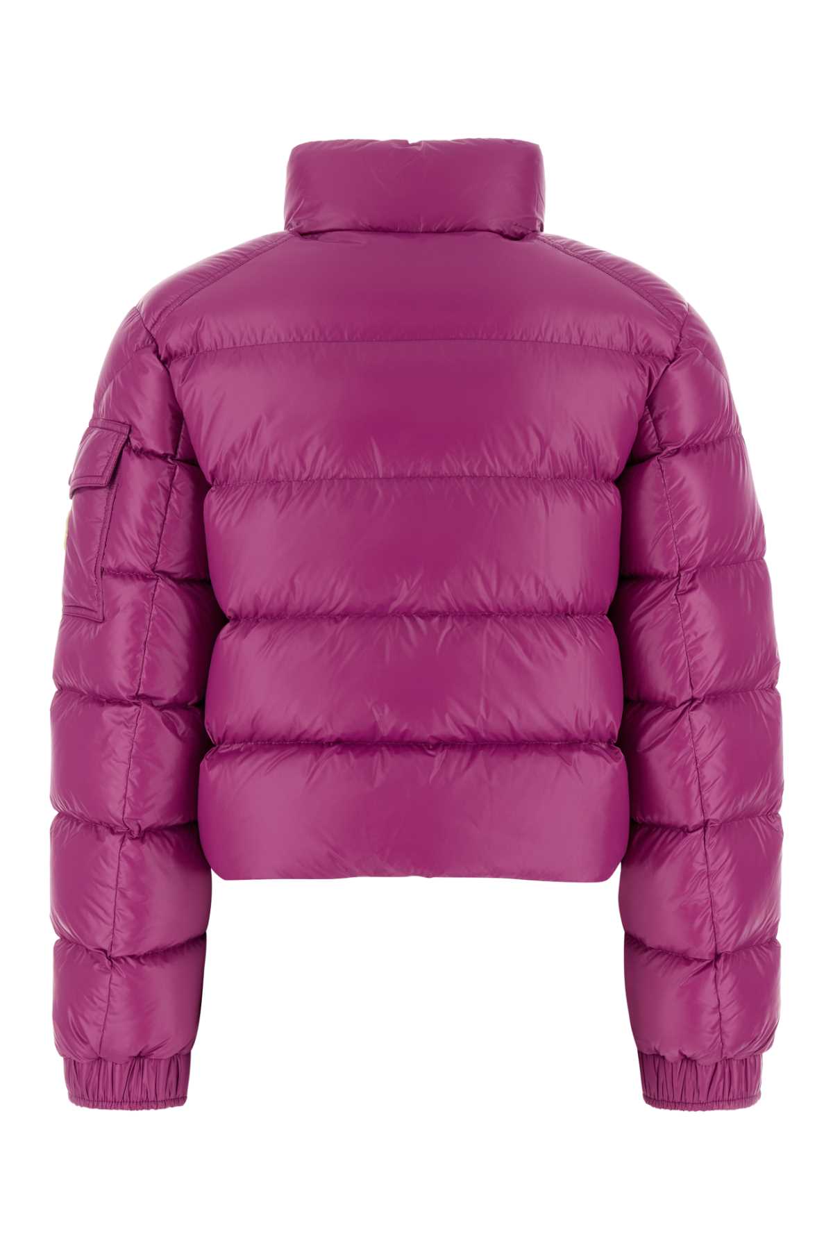 Moncler Fuchsia Nylon Petra Down Jacket In Pink