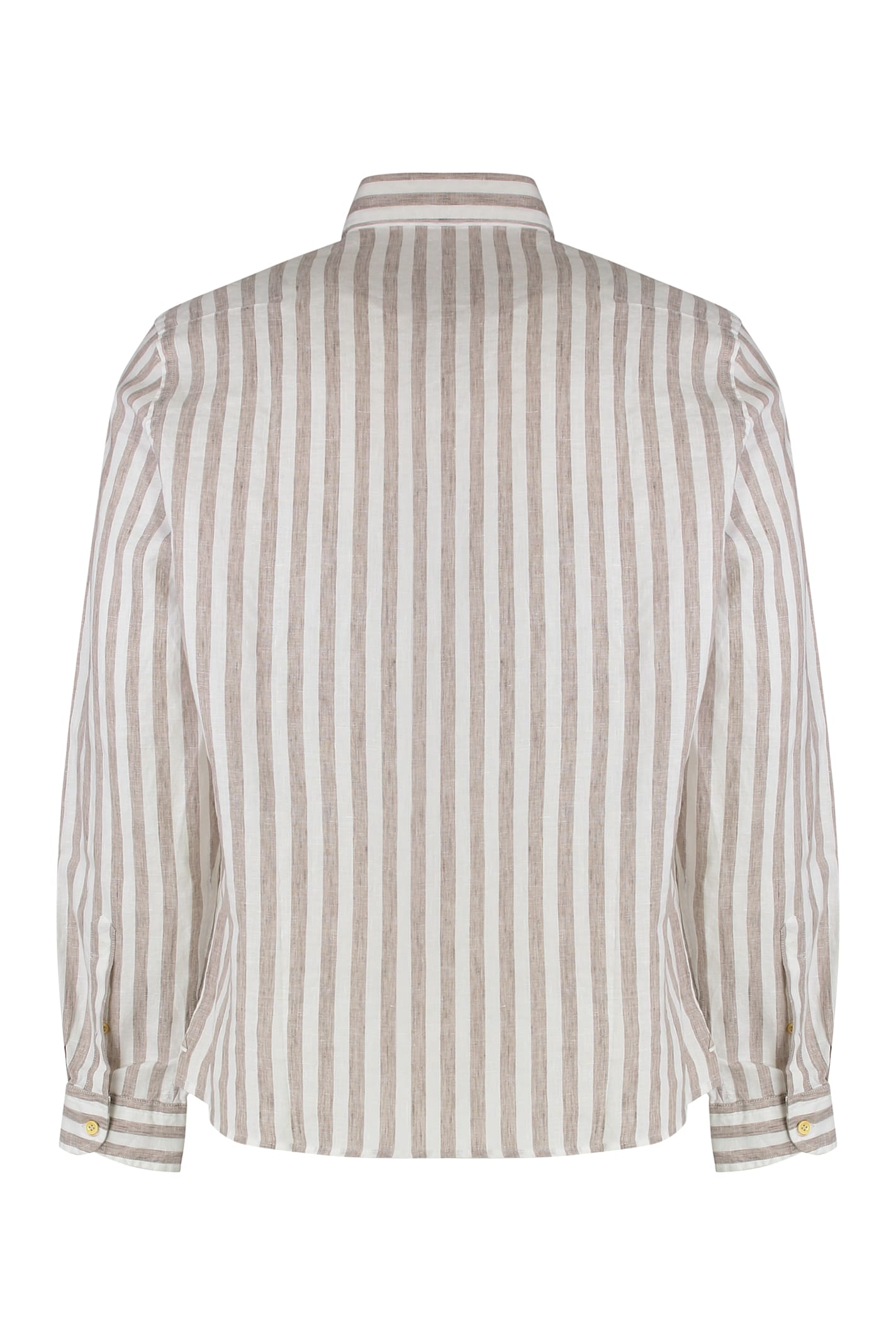 Sonrisa Striped Linen Shirt In Nude