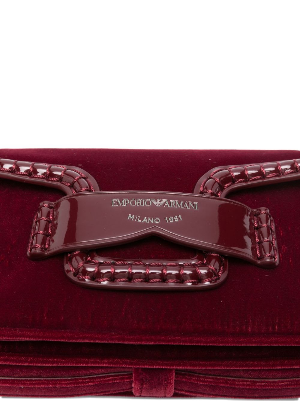 Emporio Armani Red Logo Small Shoulder Bag In Red