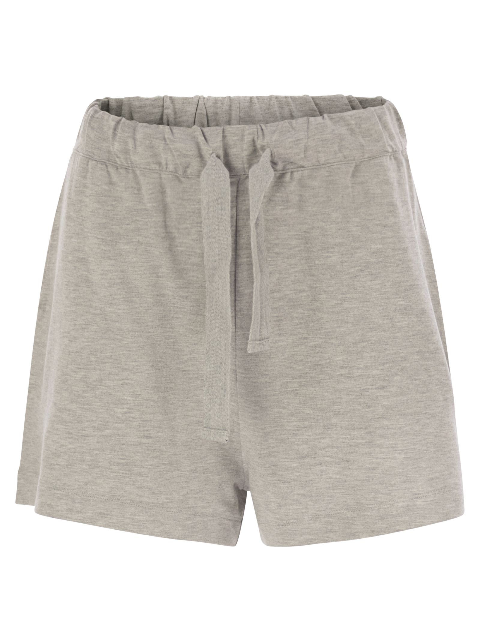 Majestic Shorts With Drawstring Waist In Gray