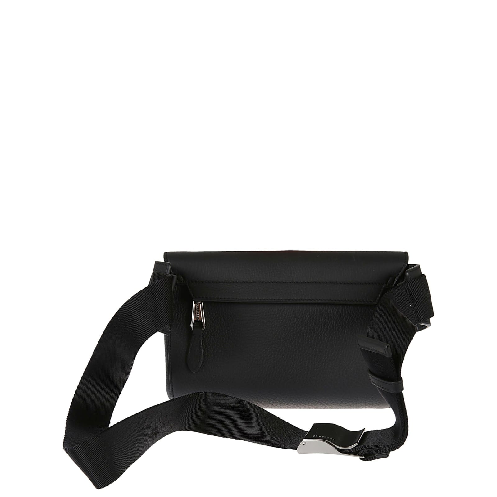 Shop Burberry Leather Belt Bag In Black