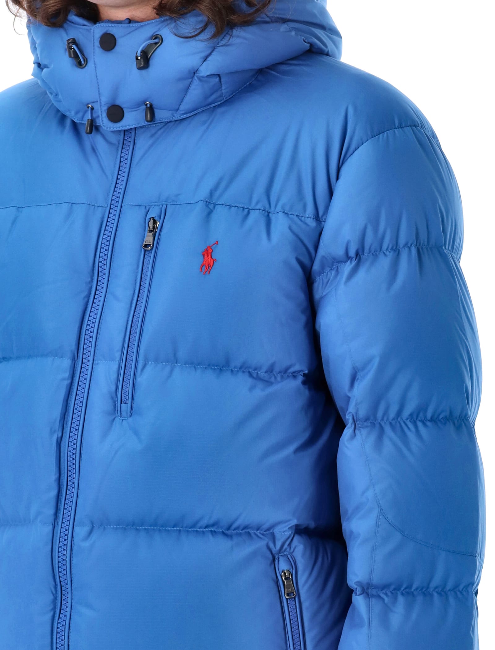 Shop Polo Ralph Lauren Puffer Jacket In Dakota Blue