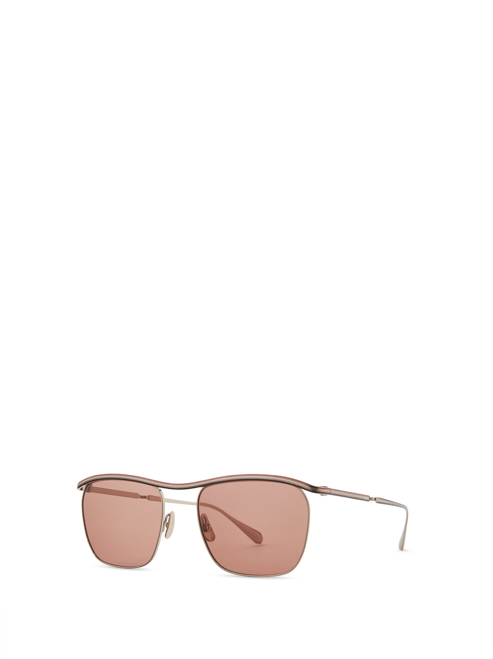 Shop Mr Leight Owsley S 12kg White Gold Sunglasses
