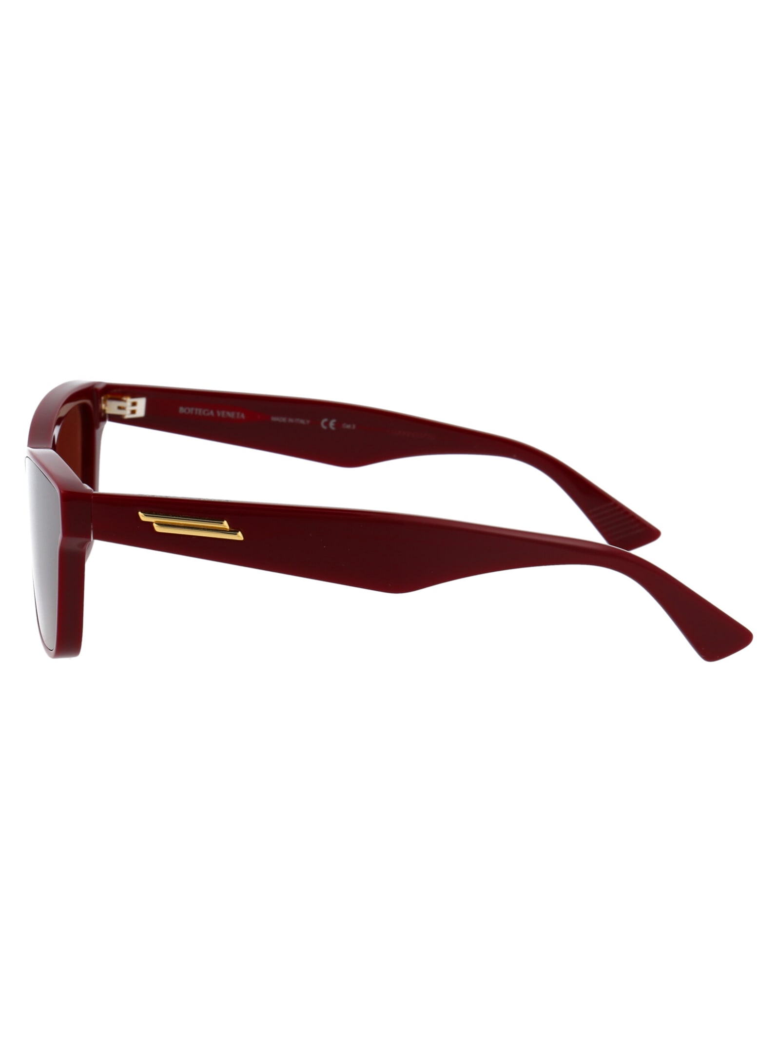 Shop Bottega Veneta Bv1119s Sunglasses In 005 Burgundy Burgundy Brown