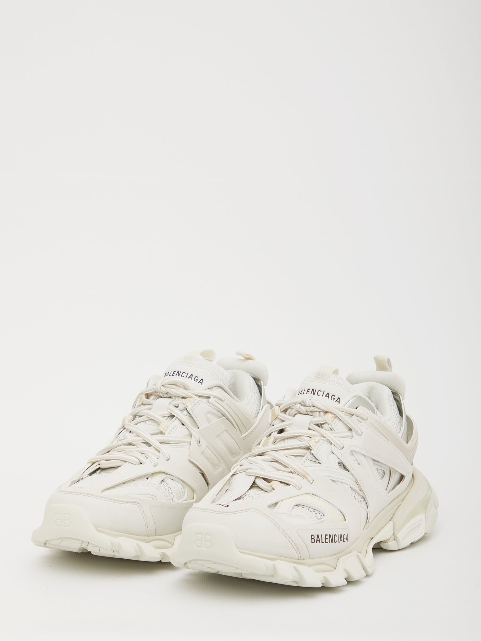 Shop Balenciaga Track Sneakers In White