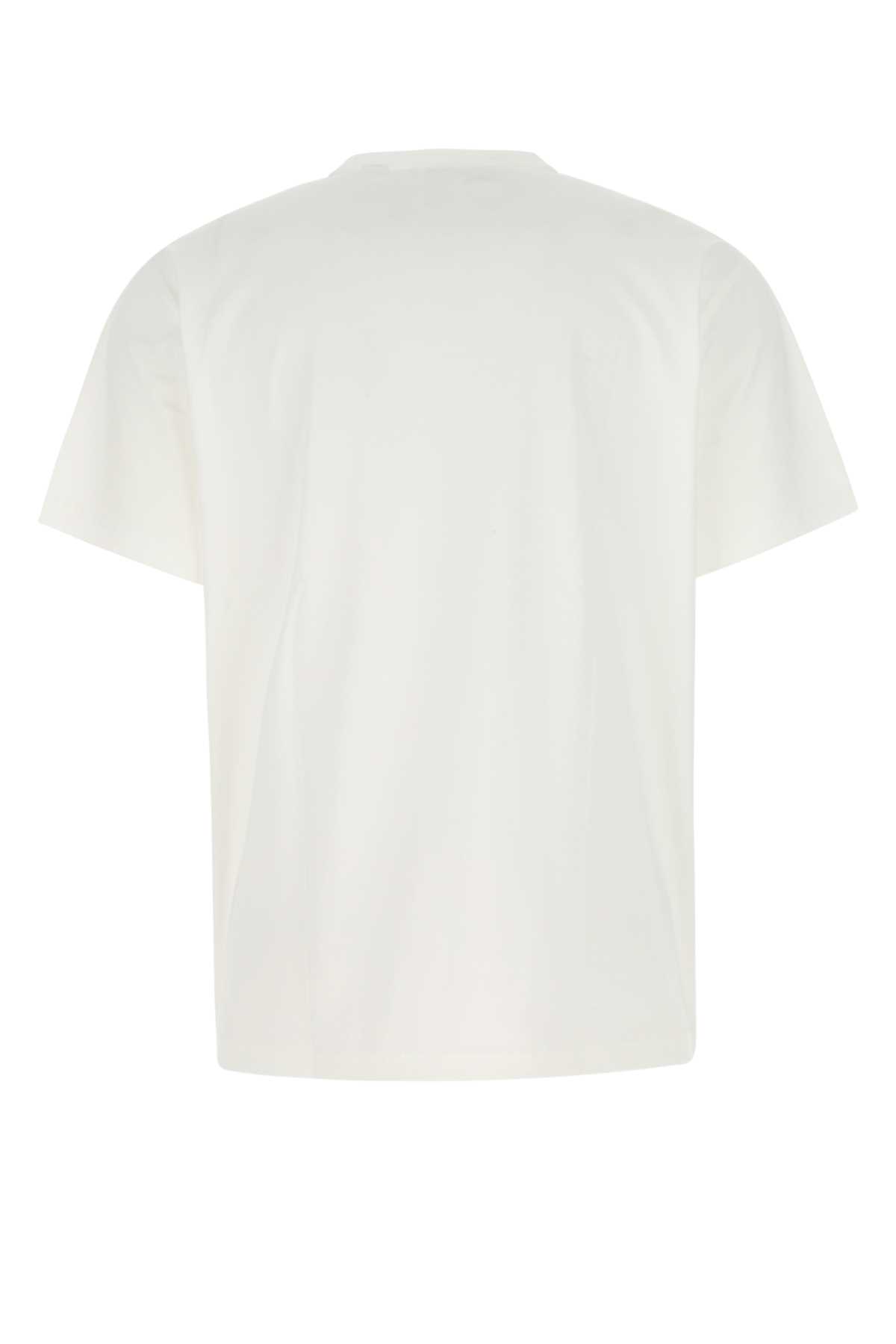 Shop Burberry White Cotton T-shirt In A1464