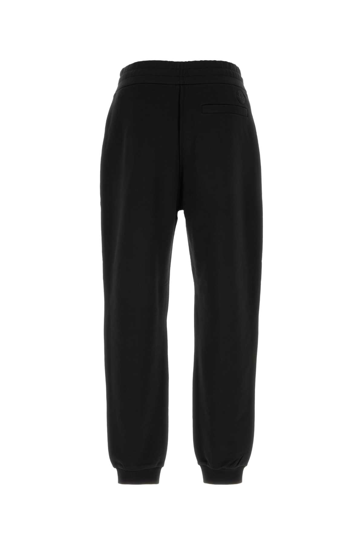Moncler Comfortable Cotton Joggers Featuring Side Pockets In Black