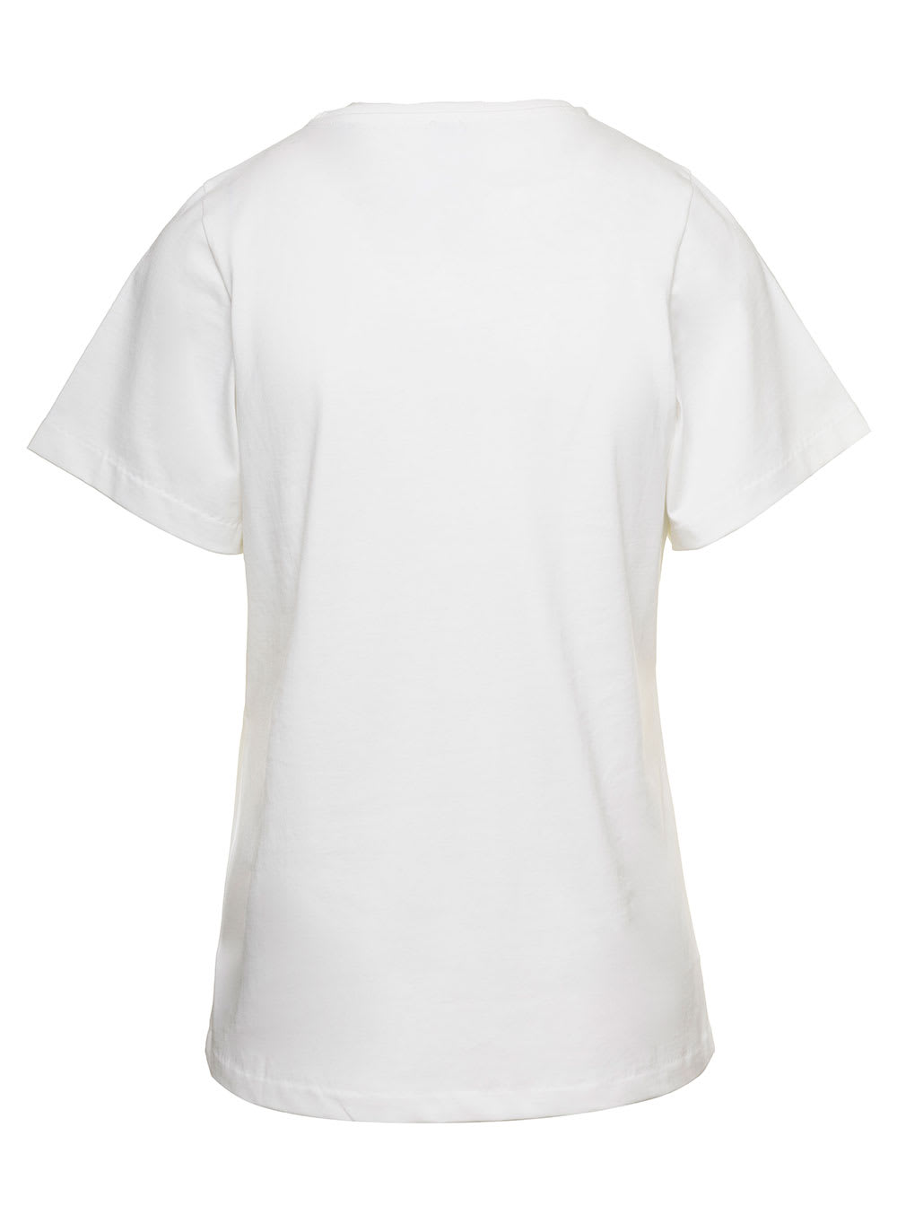 Shop Totême Crewneck T-shirt In White Cotton Woman