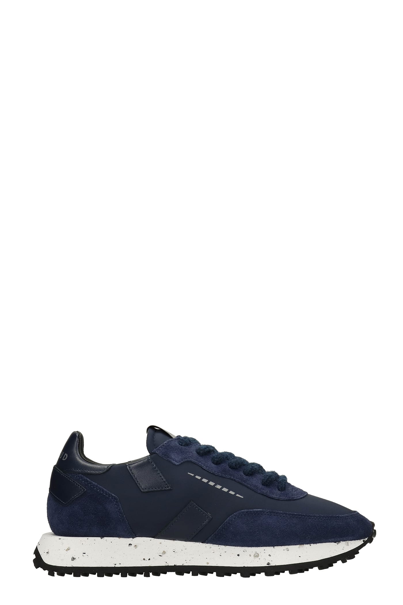 GHOUD Rush Sneakers In Blue Suede And Fabric