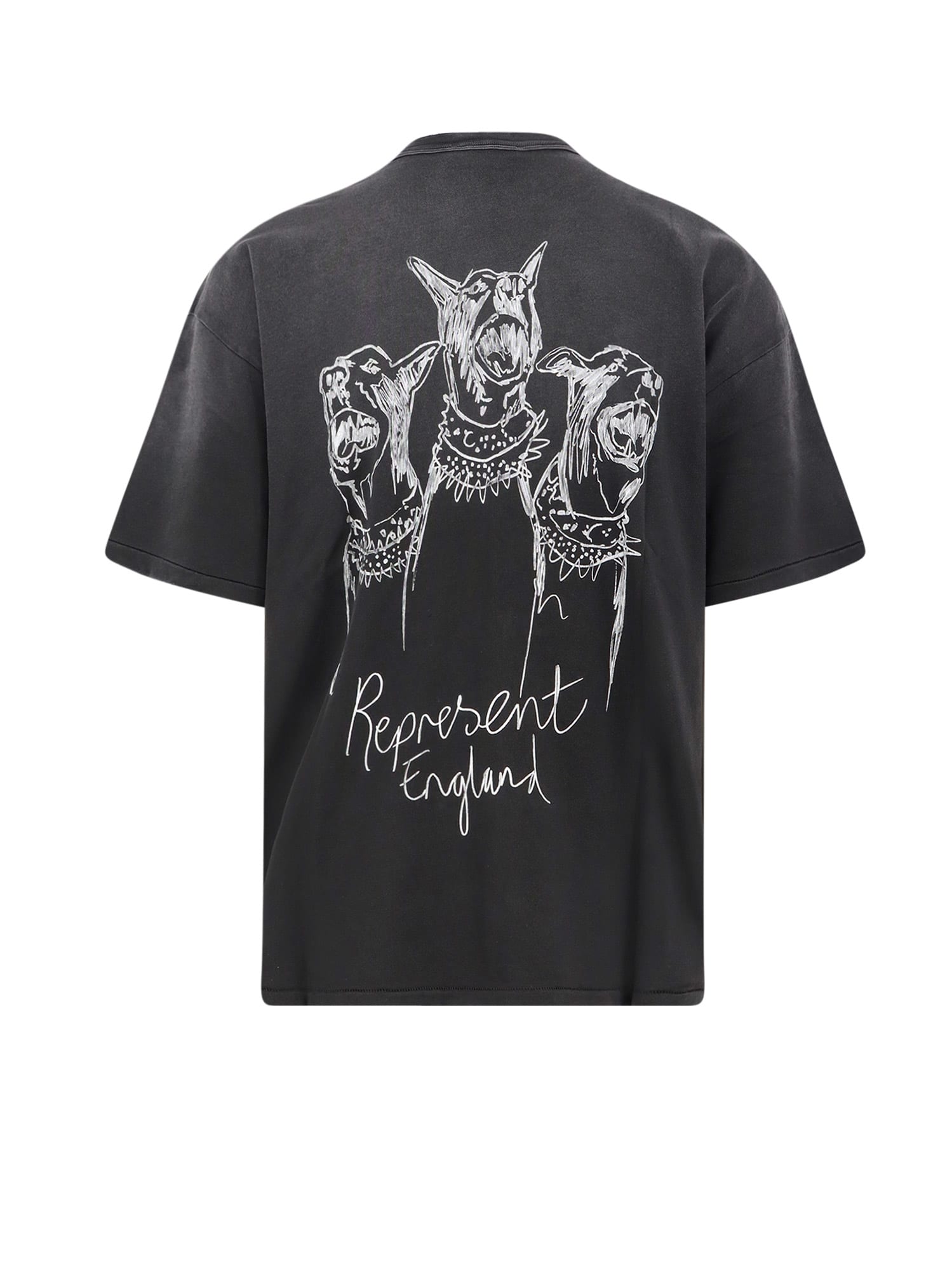 Represent Graphic Print Crewneck Short Sleeve T-shirt In Black