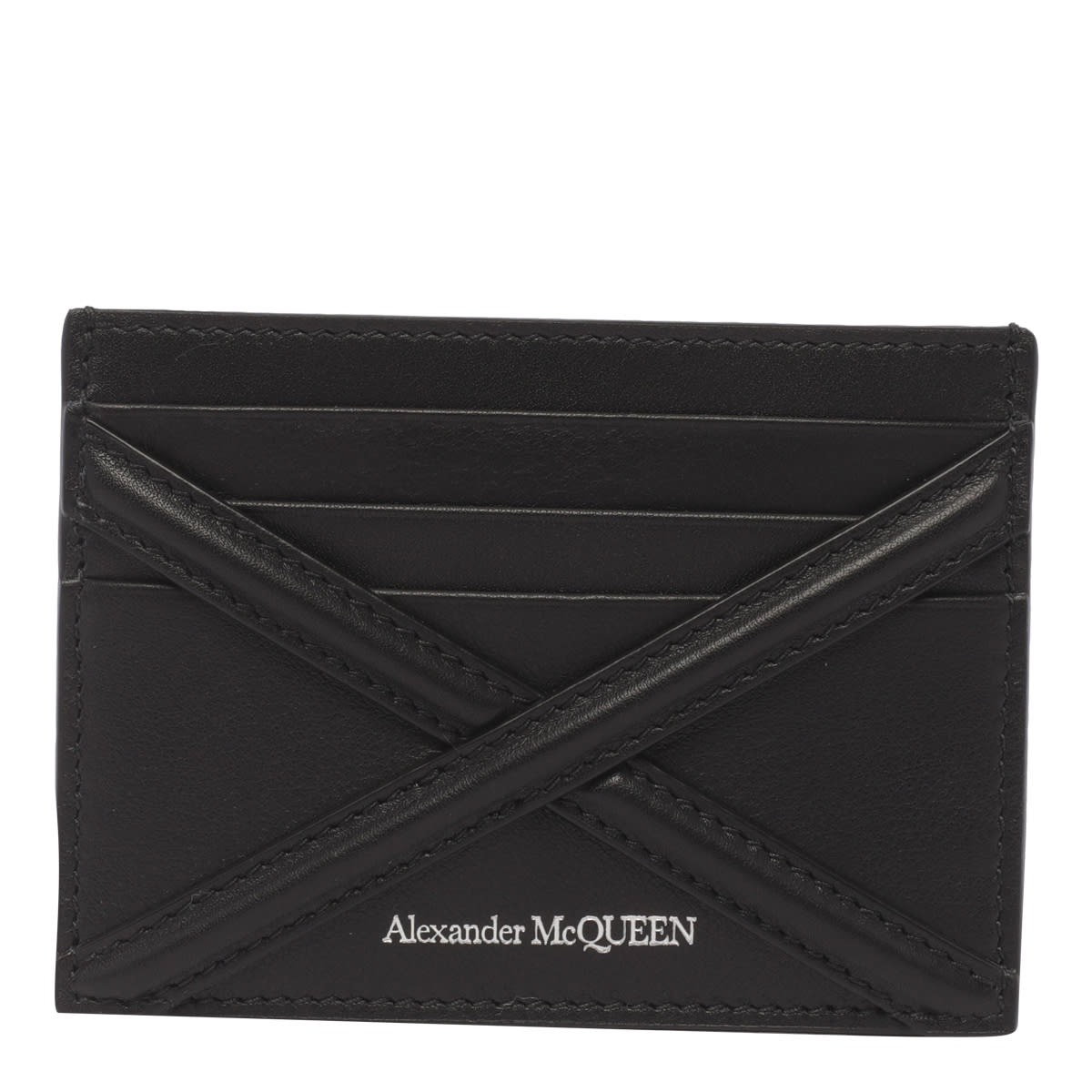 Shop Alexander Mcqueen Harness Cards Holder In Nero