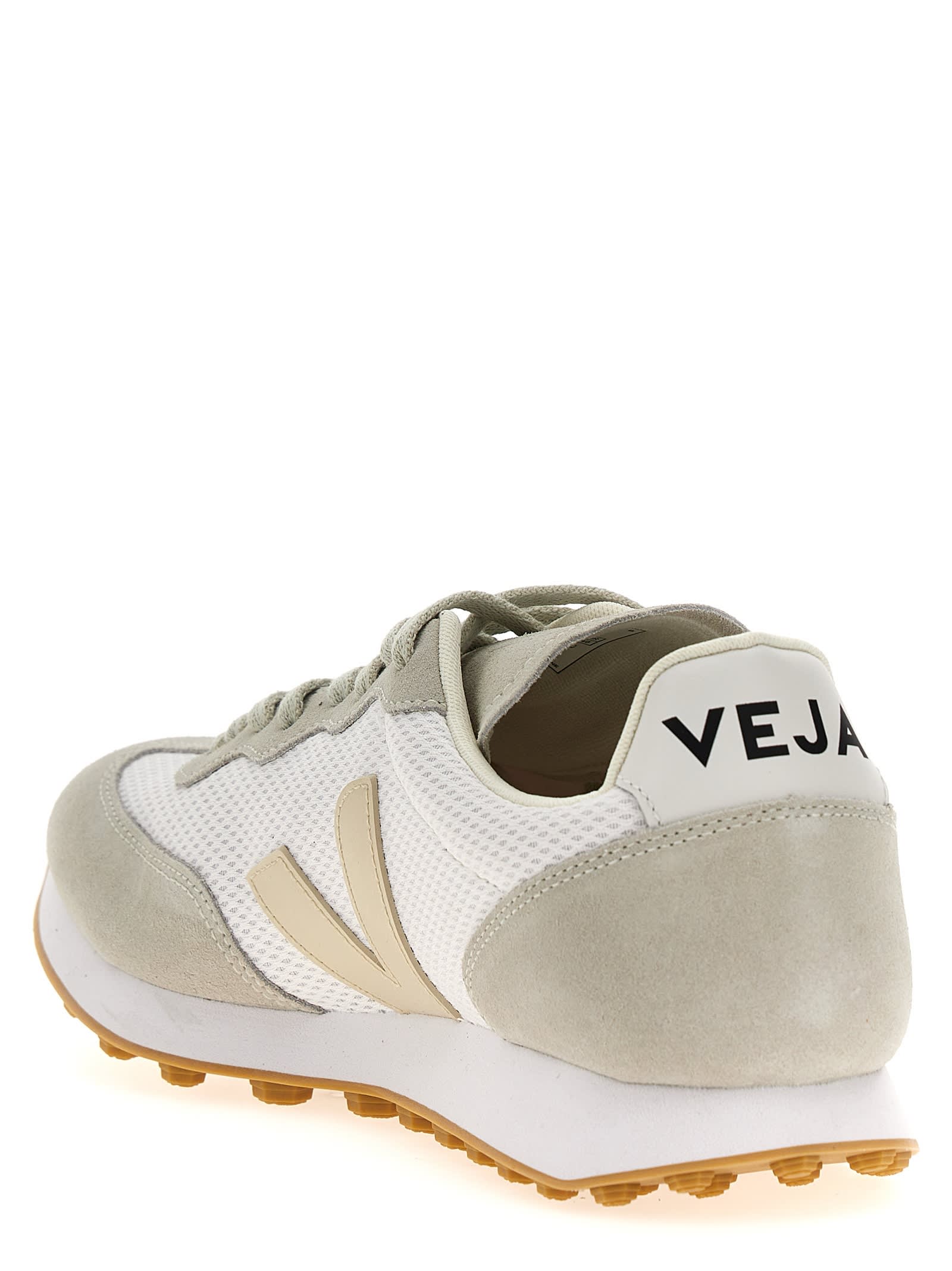 Veja Two-tones Polyester And Suede Rio Branco Sneakers In White