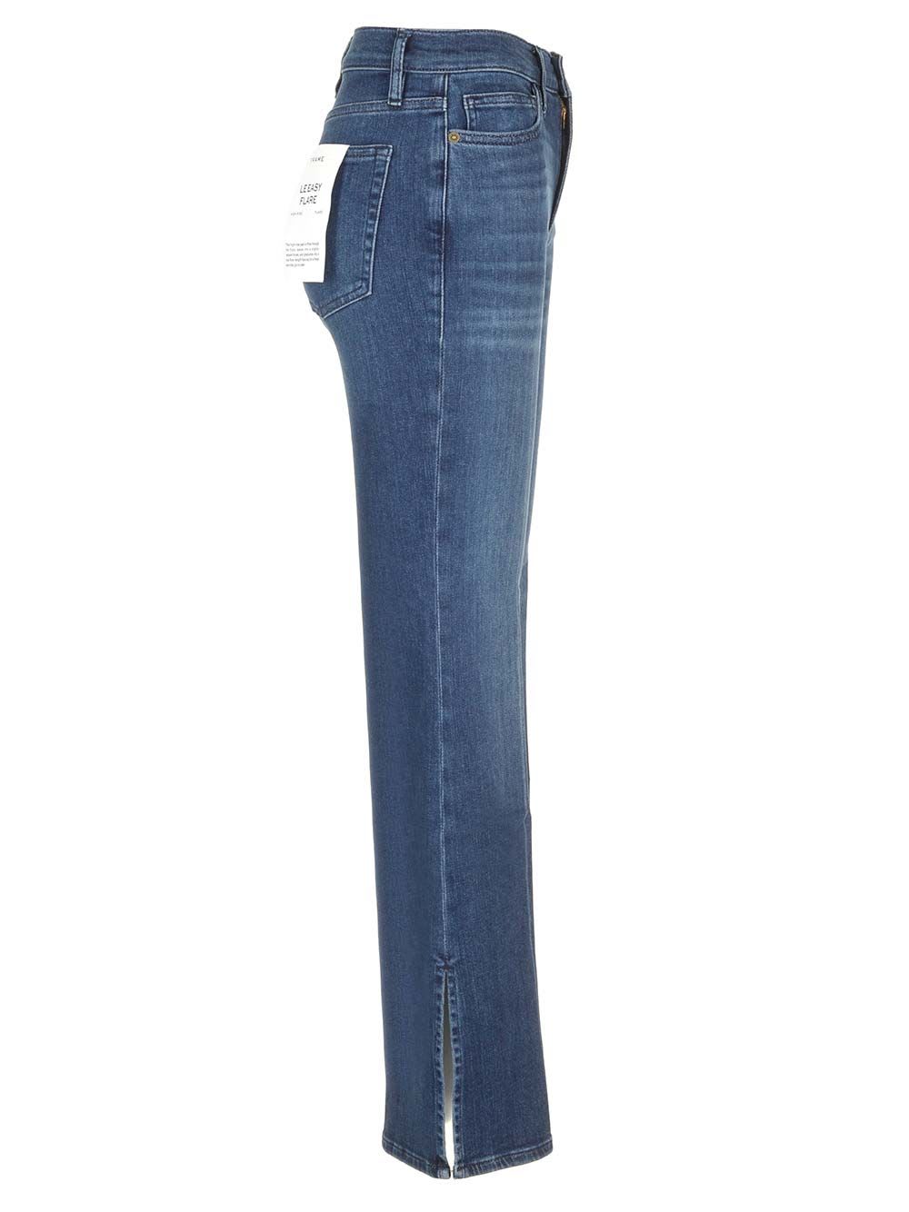 Shop Frame Le Easy Flare Jeans In Blue