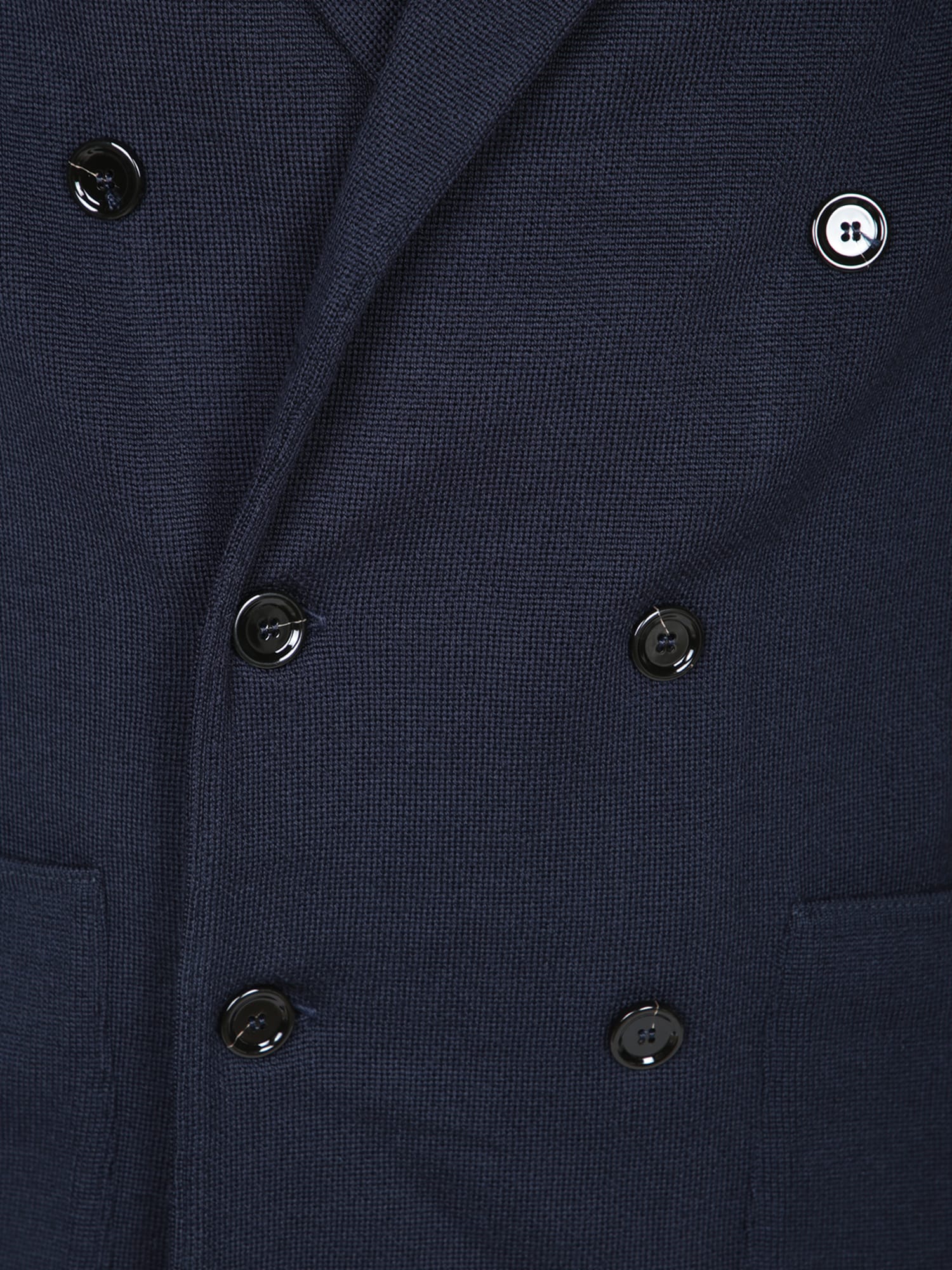 Lardini Blue Wool Cardigan Jacket In Blue