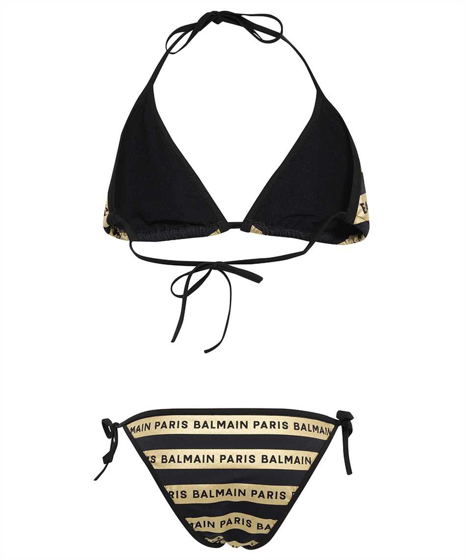 Balmain Triangle Bra Bikini In Black