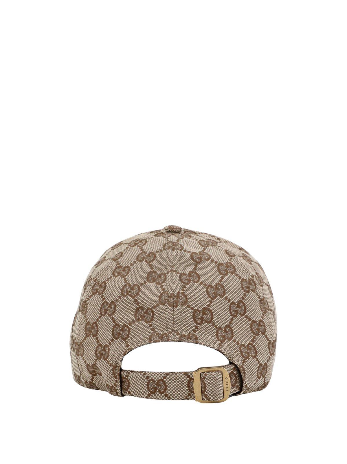 Gucci Logo Baseball Cap In Beige