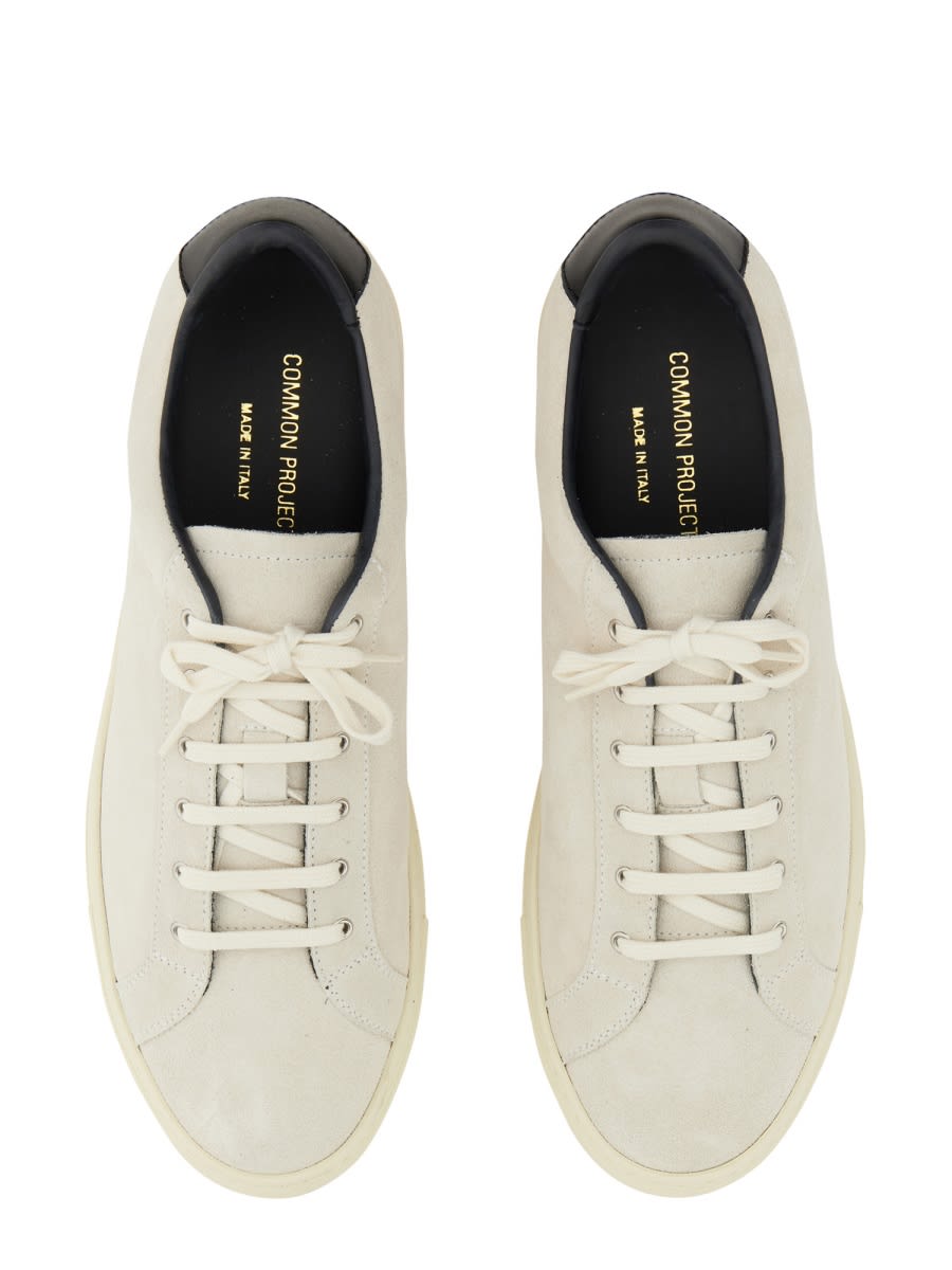 Shop Common Projects Suede Sneaker In White