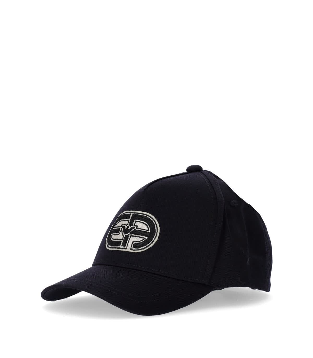 Giorgio Armani Blue Baseball Cap With Patch Giorgio Armani
