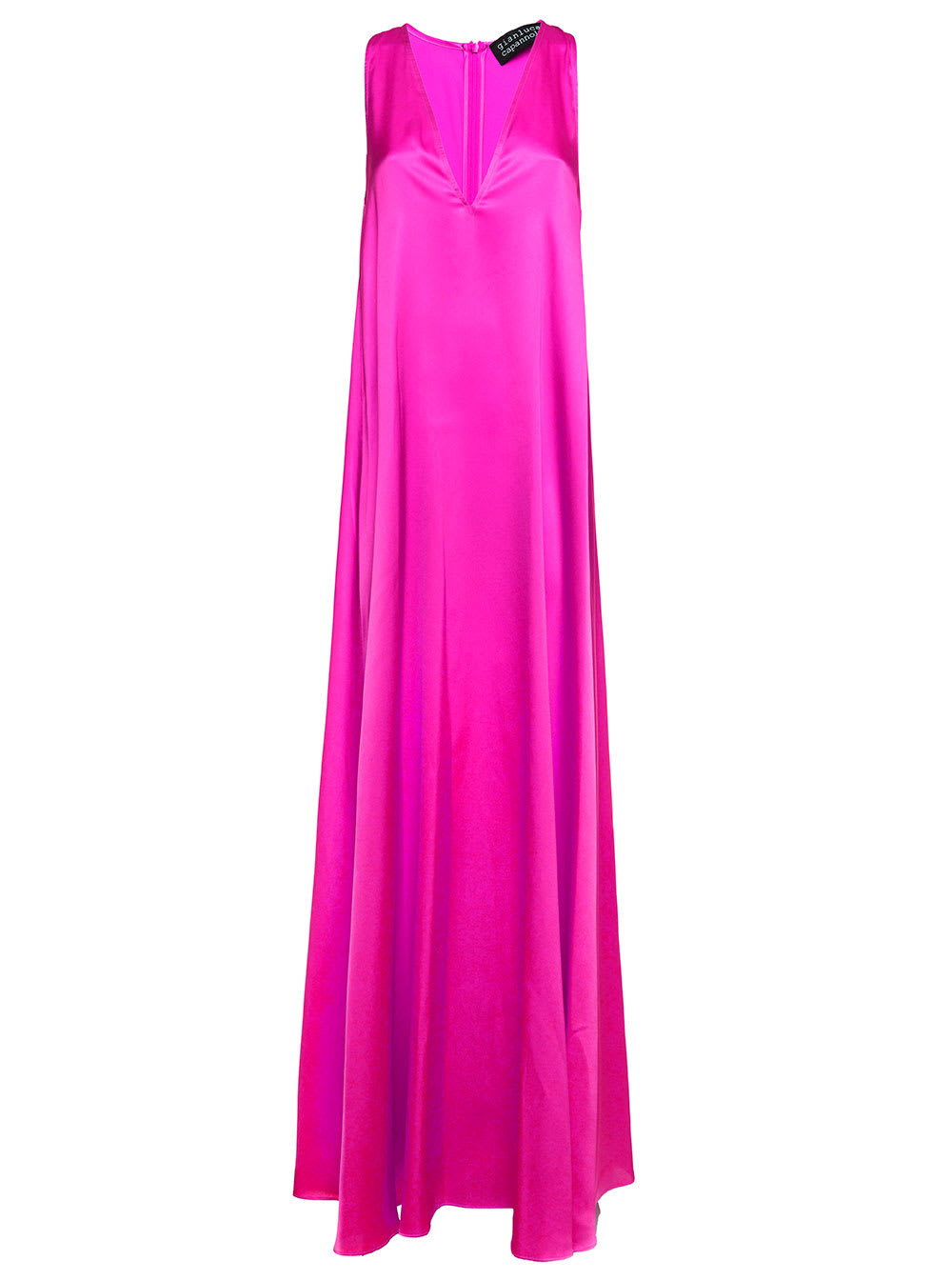 Gianluca Capannolo Womans Helen Pink Silk Long Dress