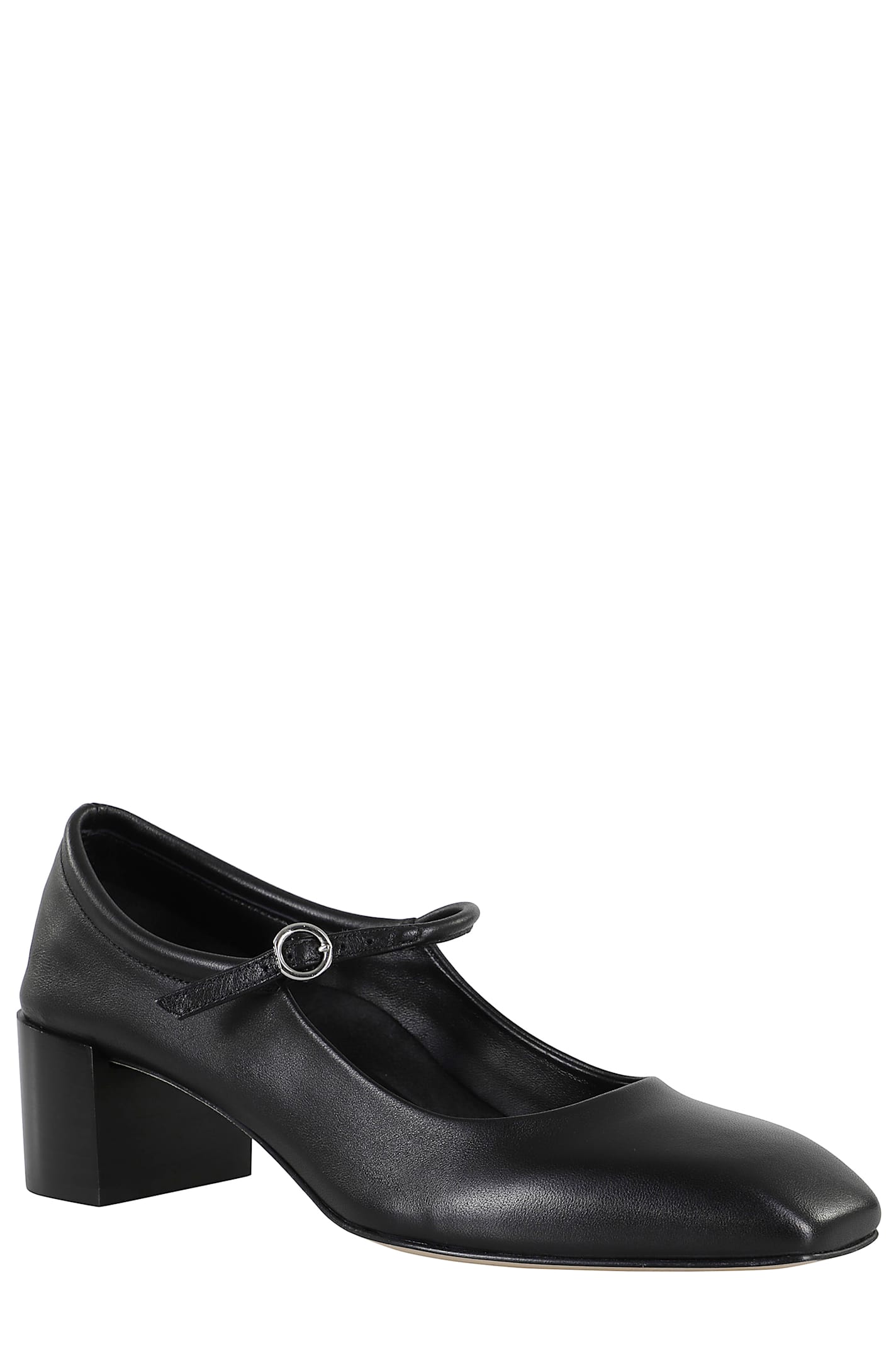 Aeyde 55mm Anya Leather Heels In Black