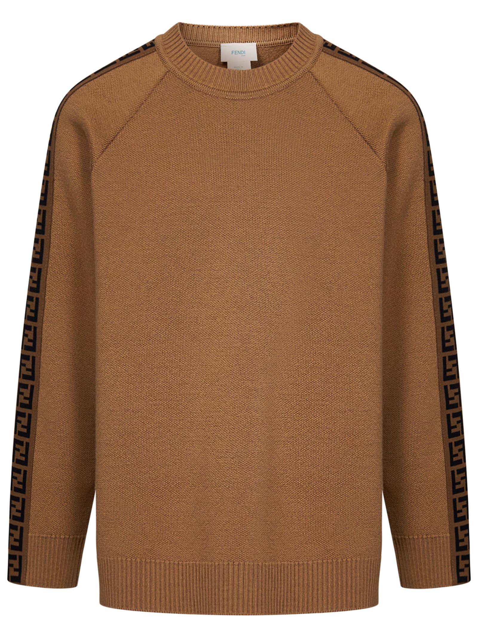 Shop Fendi Kids Sweater In Brown