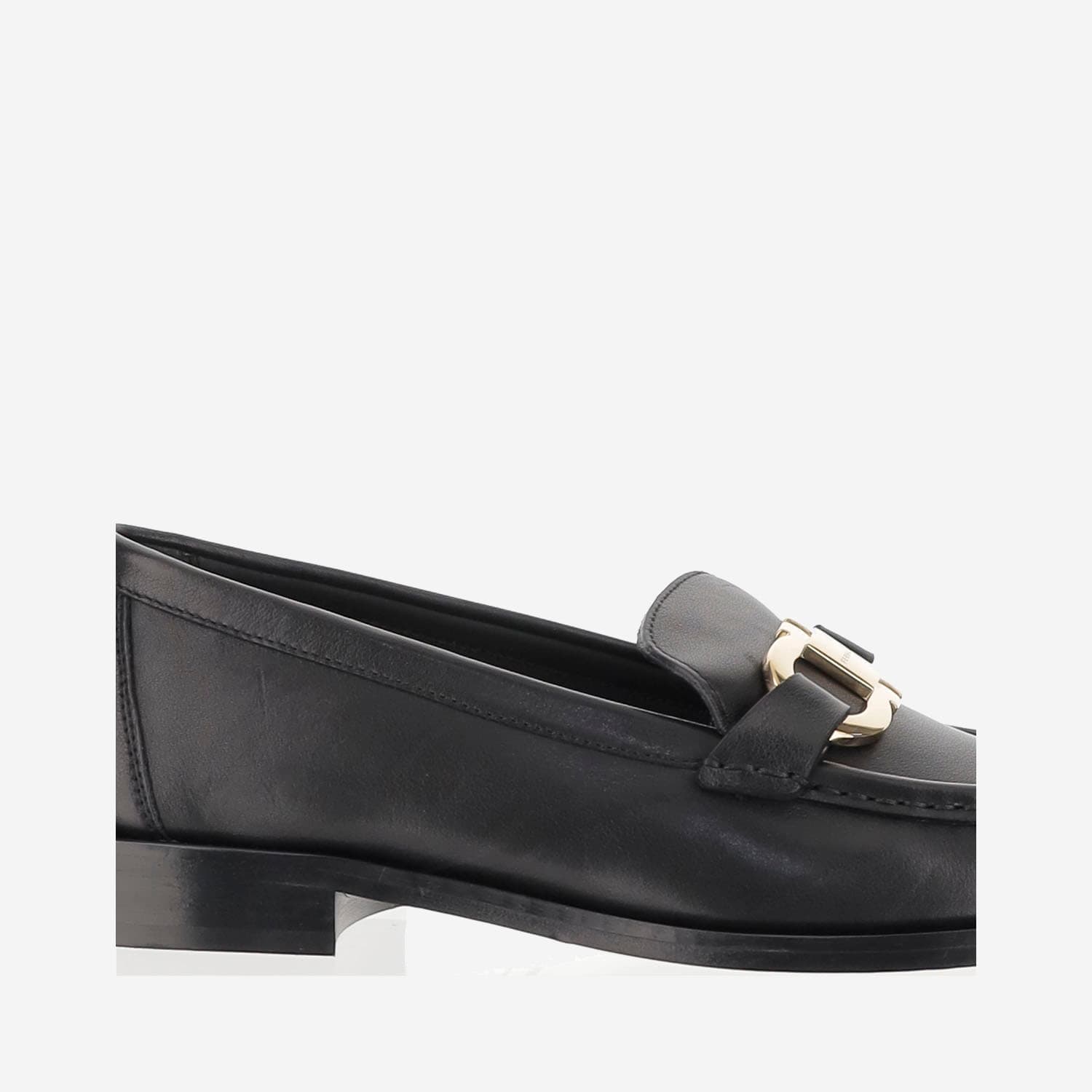 Ferragamo Leather Loafer With Iconic Gancini Detail In Multi
