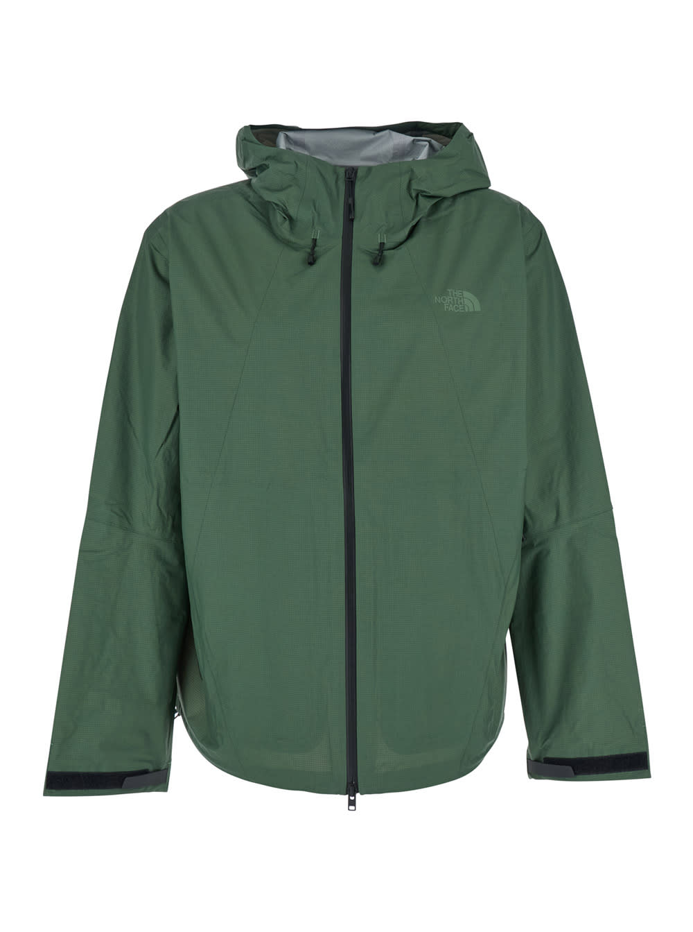 The North Face Green Jacket With Logo Printed On The Front In Tech Fabric Man In Green