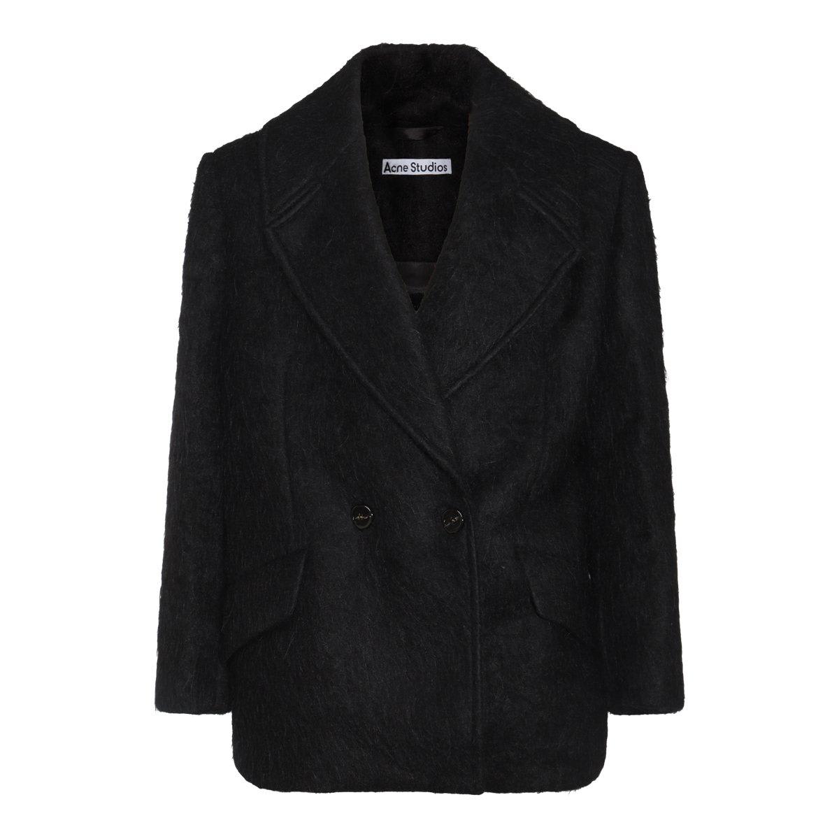 Shop Acne Studios Straight Hem Jacket In Black