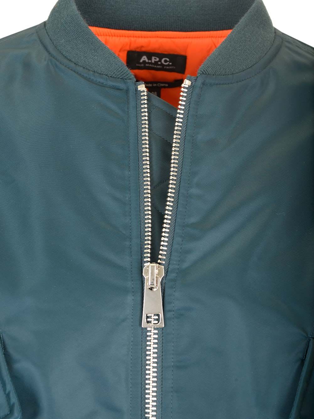 Apc A.p.c. Lella Zipped Bomber Jacket In Blue