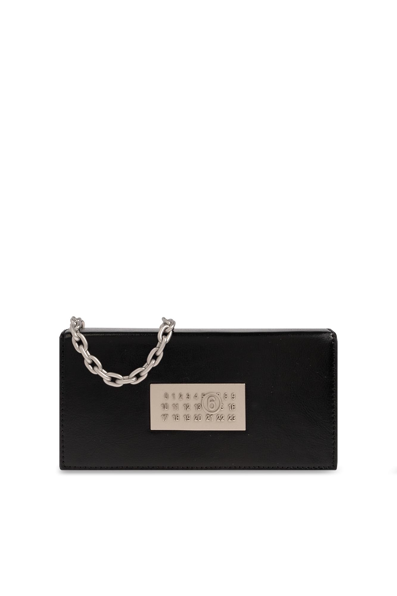 Shop Mm6 Maison Margiela Wallet On Chain In Black