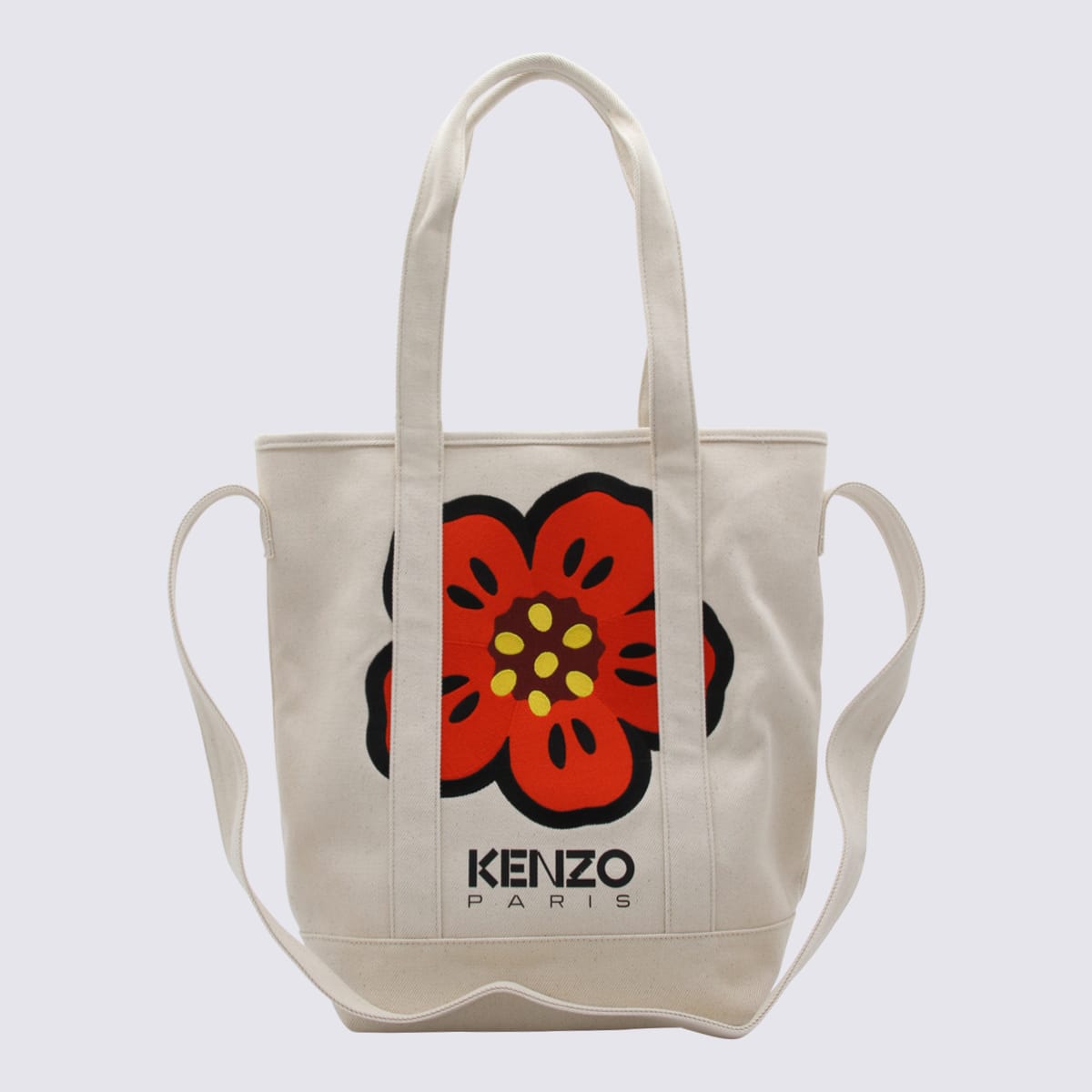 Shop Kenzo Beige Cotton Tote Bag