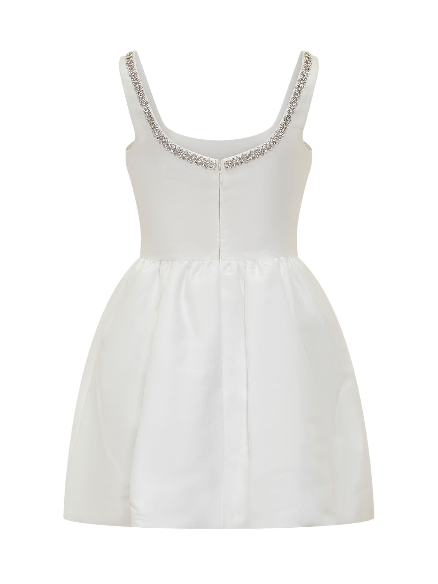 Shop Self-portrait Taffeta Dress In White