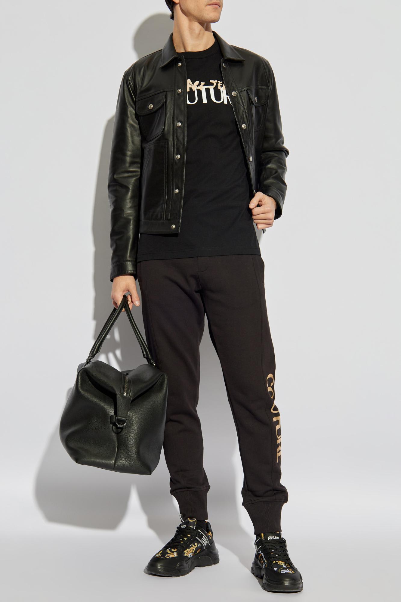 VERSACE JEANS COUTURE VERSACE JEANS COUTURE T-SHIRT WITH PRINTED LOGO 