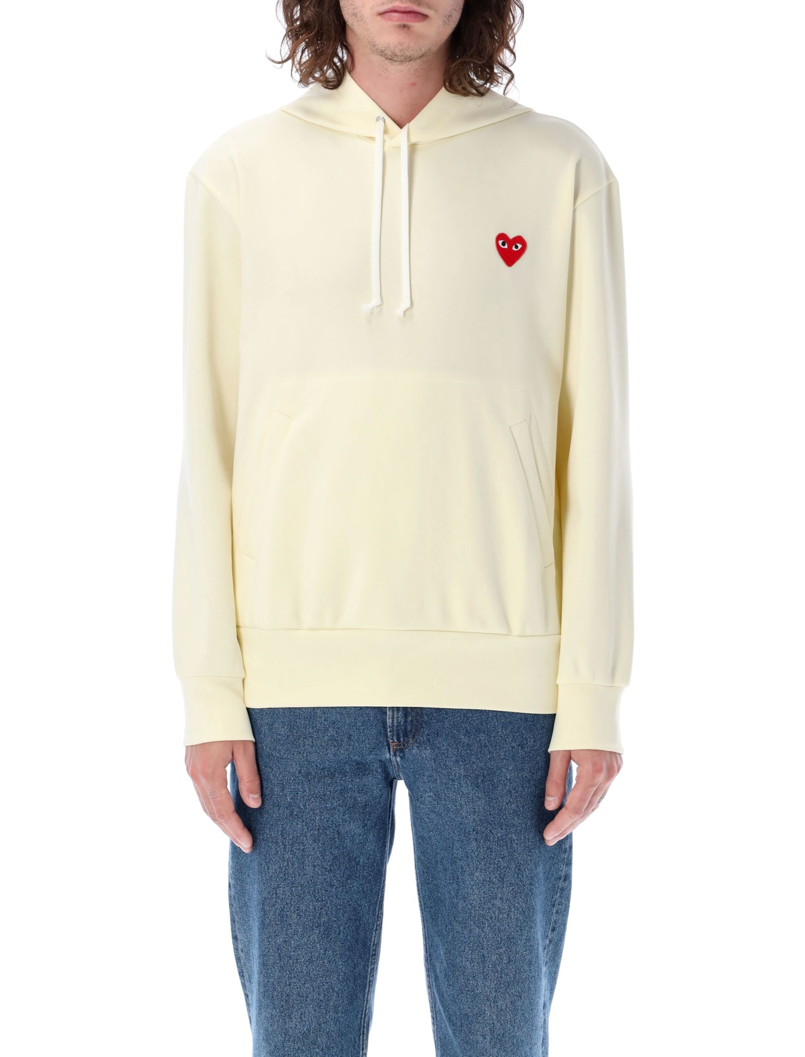 Comme des Garçons Play Hoodie With Red Heart Patch