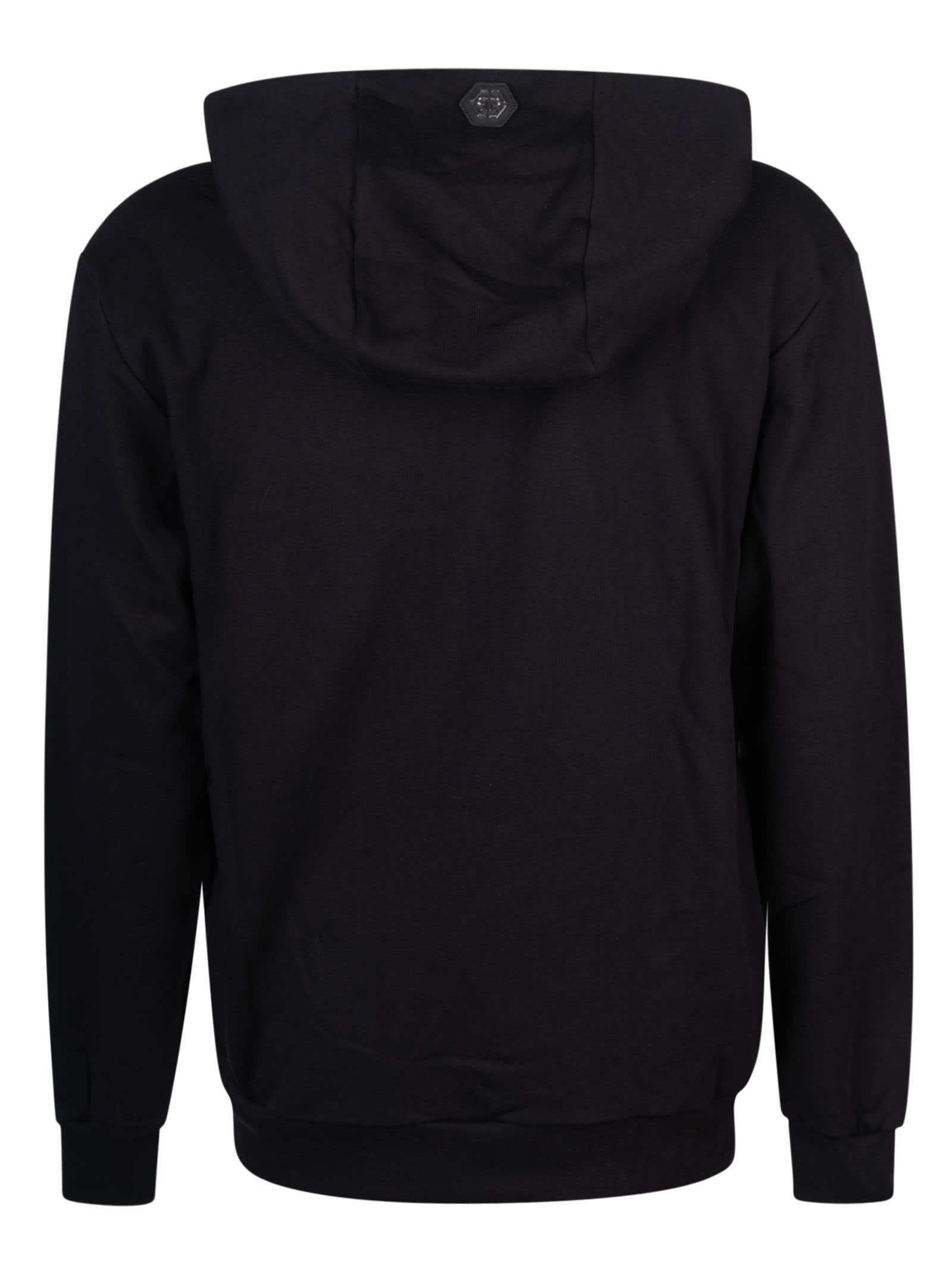 Shop Philipp Plein Pp Glass Hooded Sweatshirt In Black