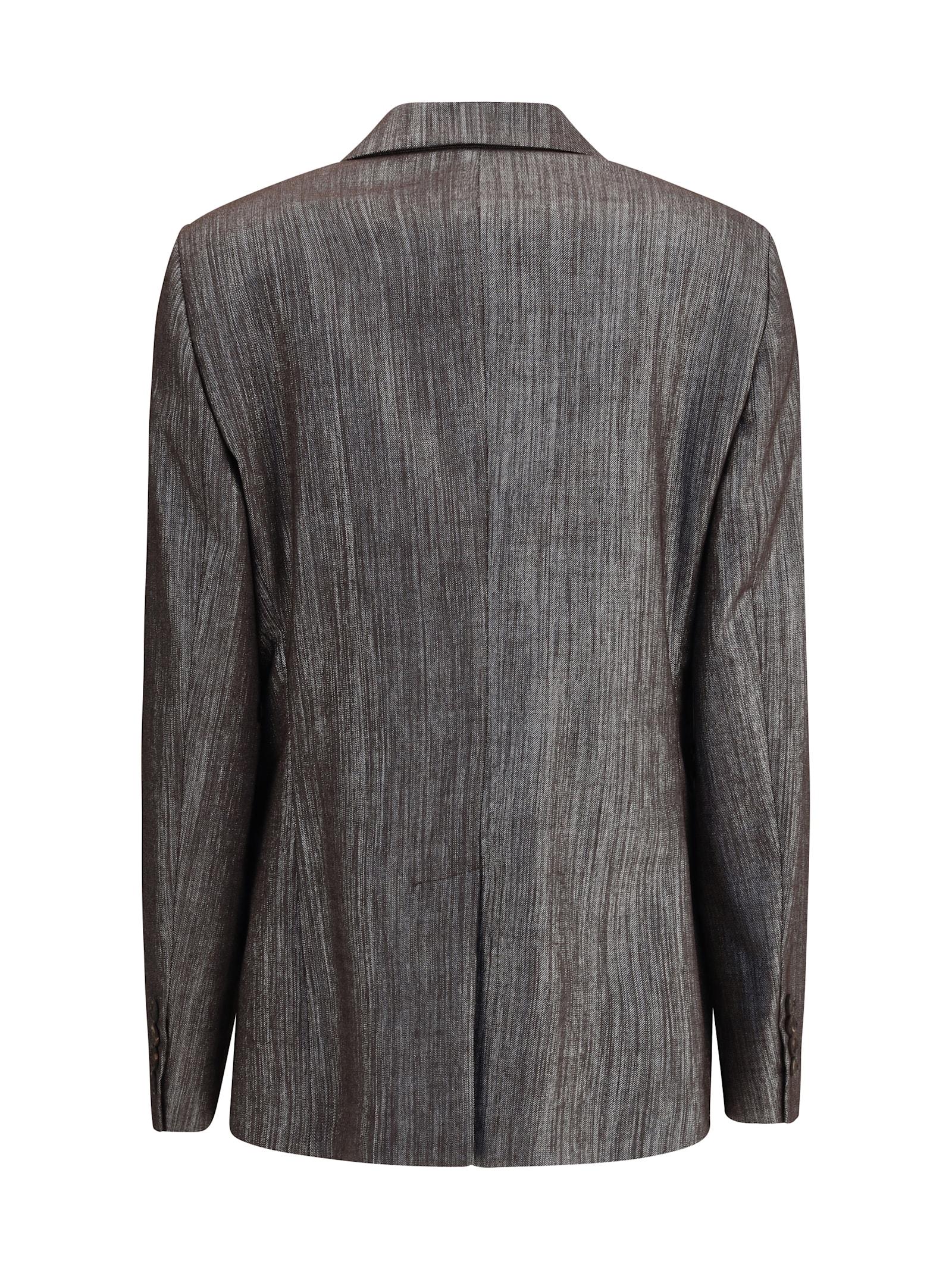 Brunello Cucinelli Lurex Fabric Blazer In Gray