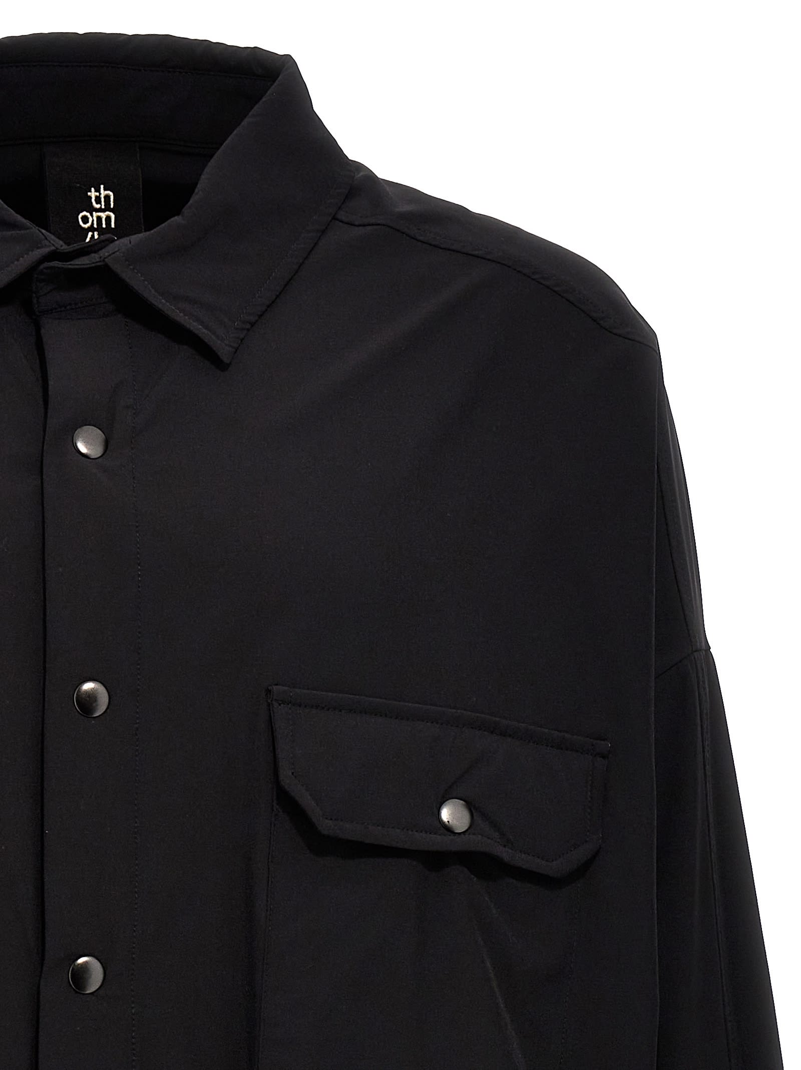 Shop Thom Krom Tech Fabric Shirt In Black