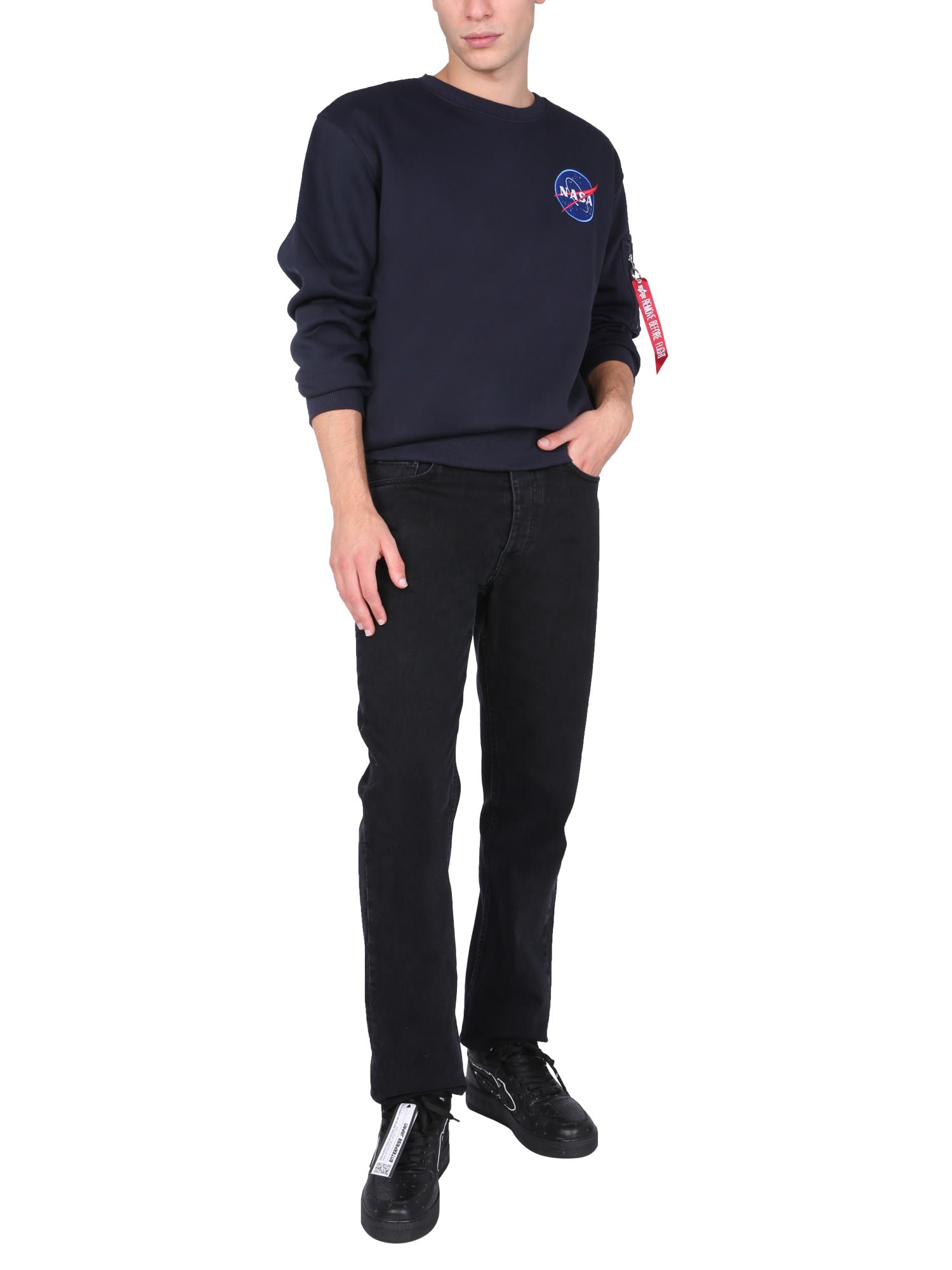 Shop Alpha Industries Space Shuttle Sweatshirt In Blue