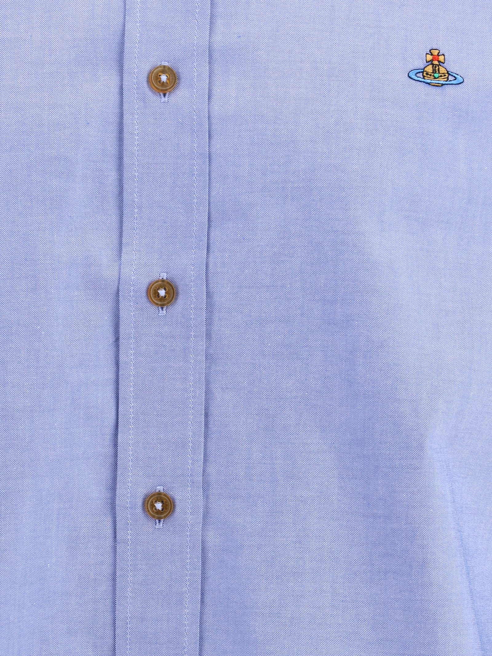 Vivienne Westwood Logo Orb Shirt In Blue