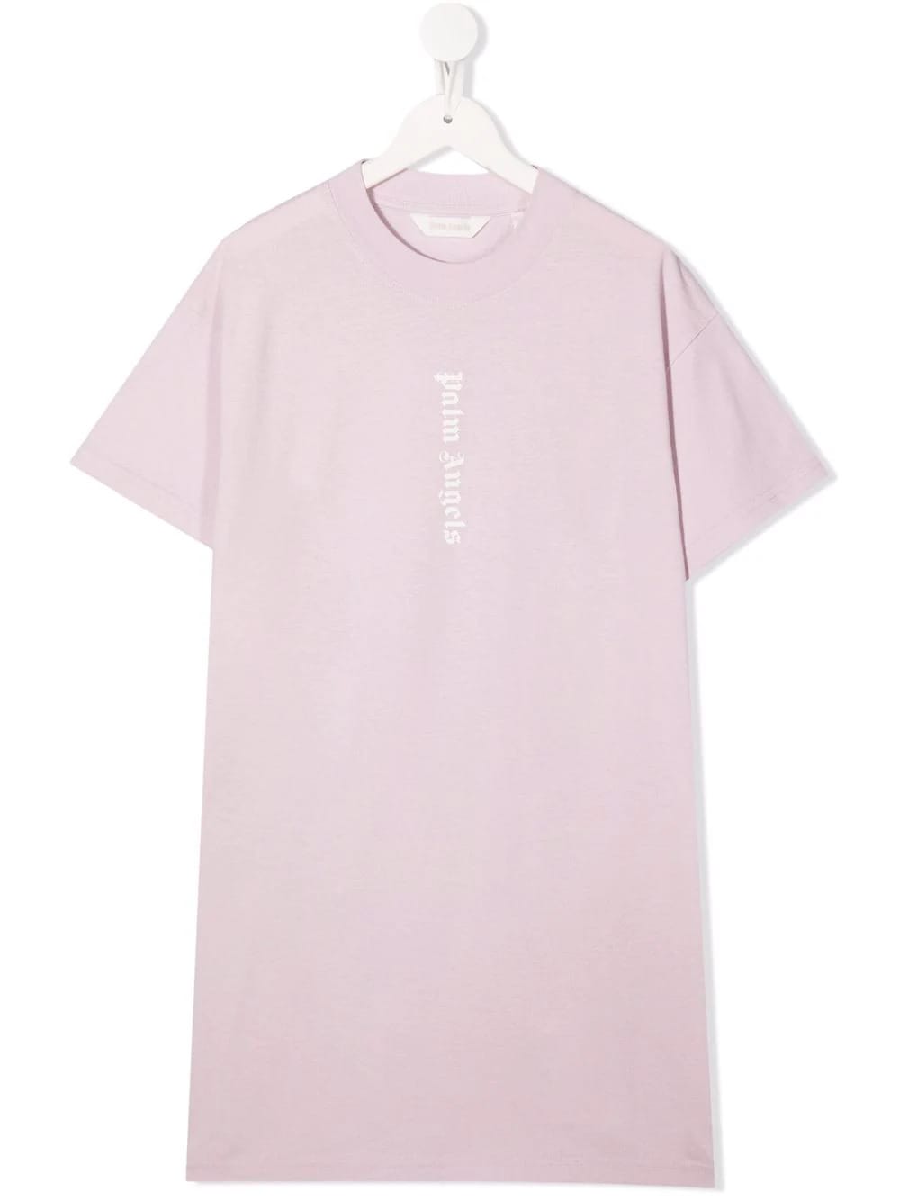 Palm Angels Kids Lilac Maxi T-shirt Dress With Vertical Logo Print