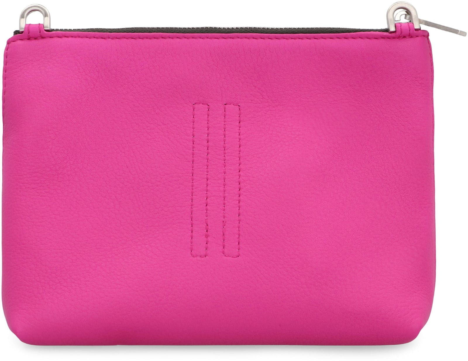 Rick Owens Mini Leather Shoulder Bag With Adjustable Strap In Pink