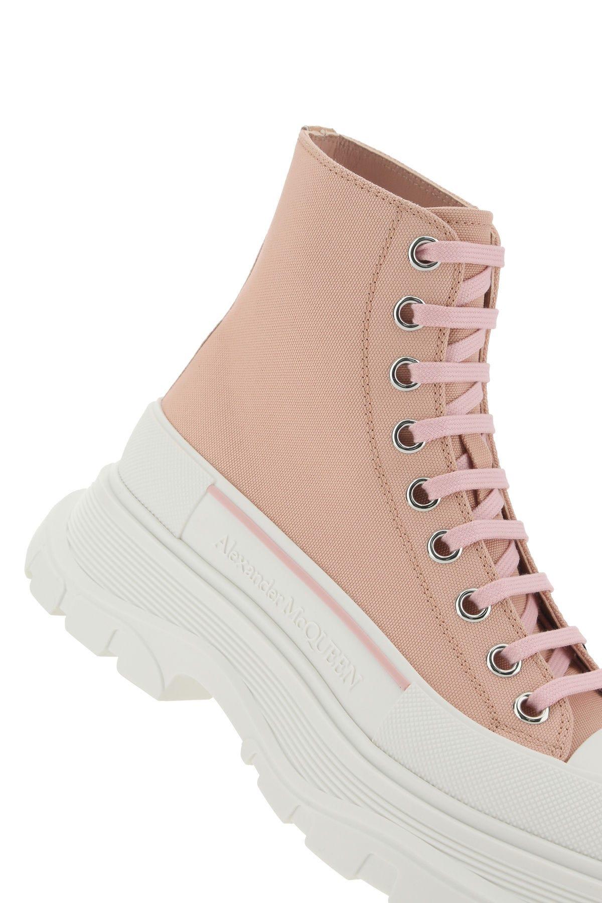 Alexander Mcqueen 45mm Tread Slick Leather Combat Boots