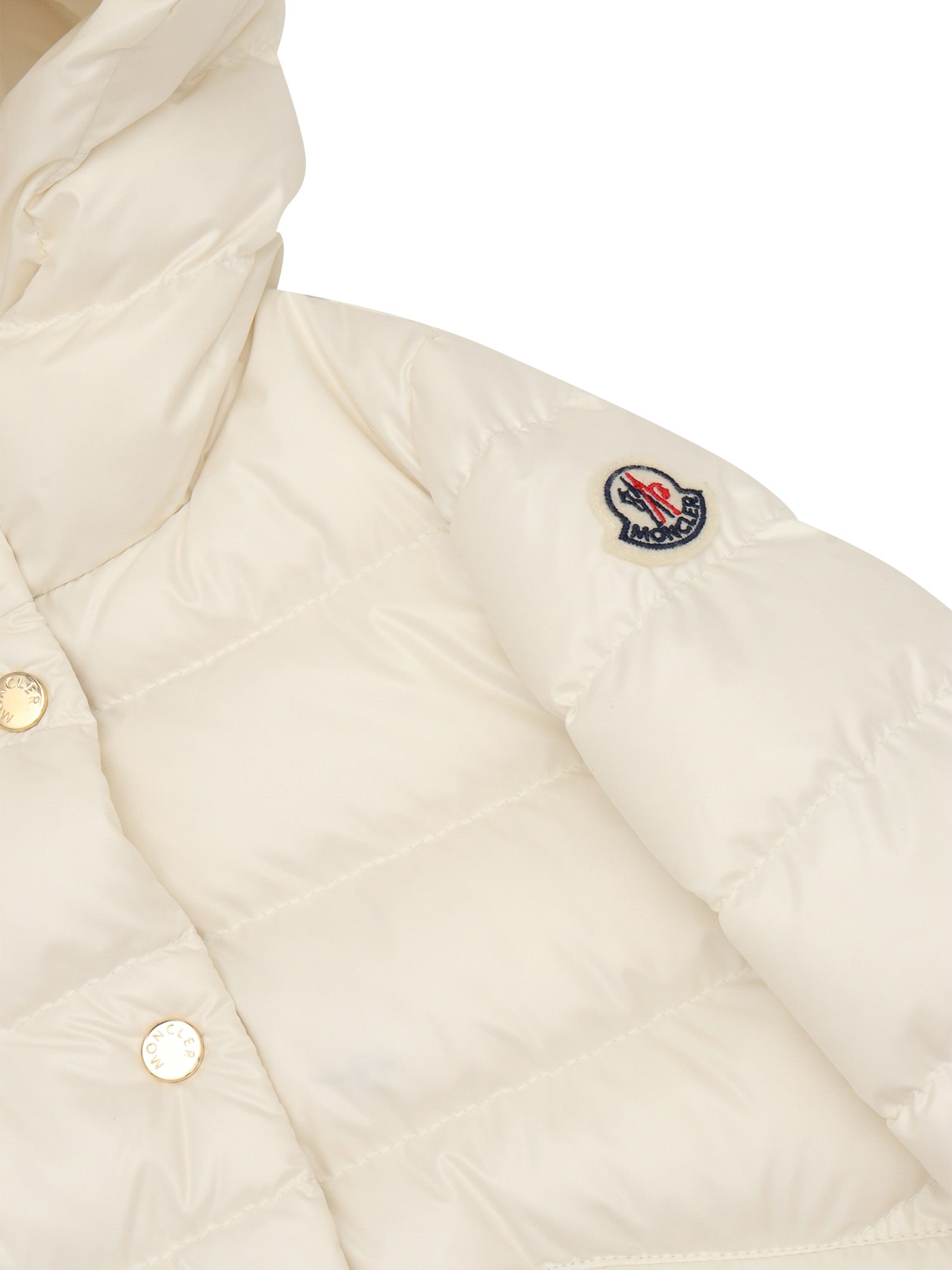 Moncler Ibida Long Coat In Beige