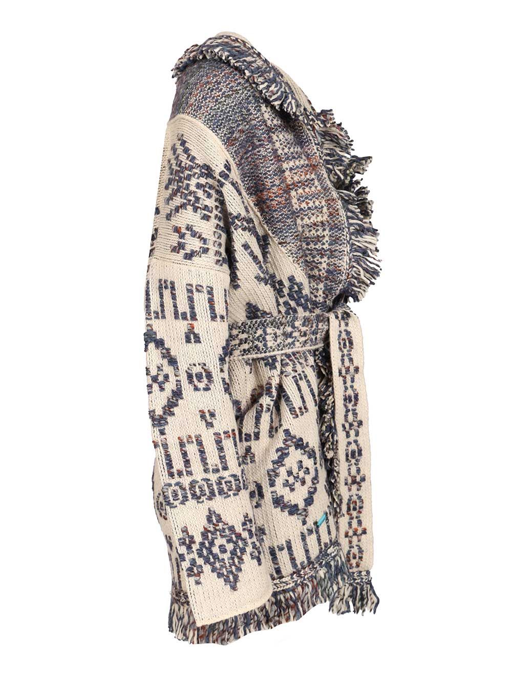 Alanui Grunge Beat Knitwear Blue In Neutral