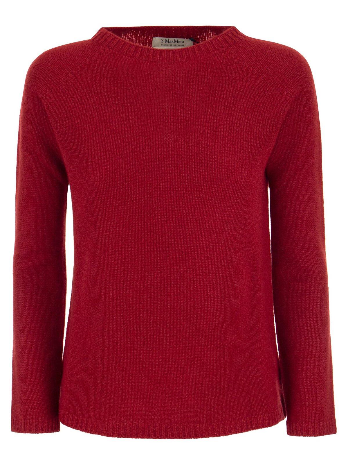 Shop 's Max Mara Crewneck Knitted Jumper In Red